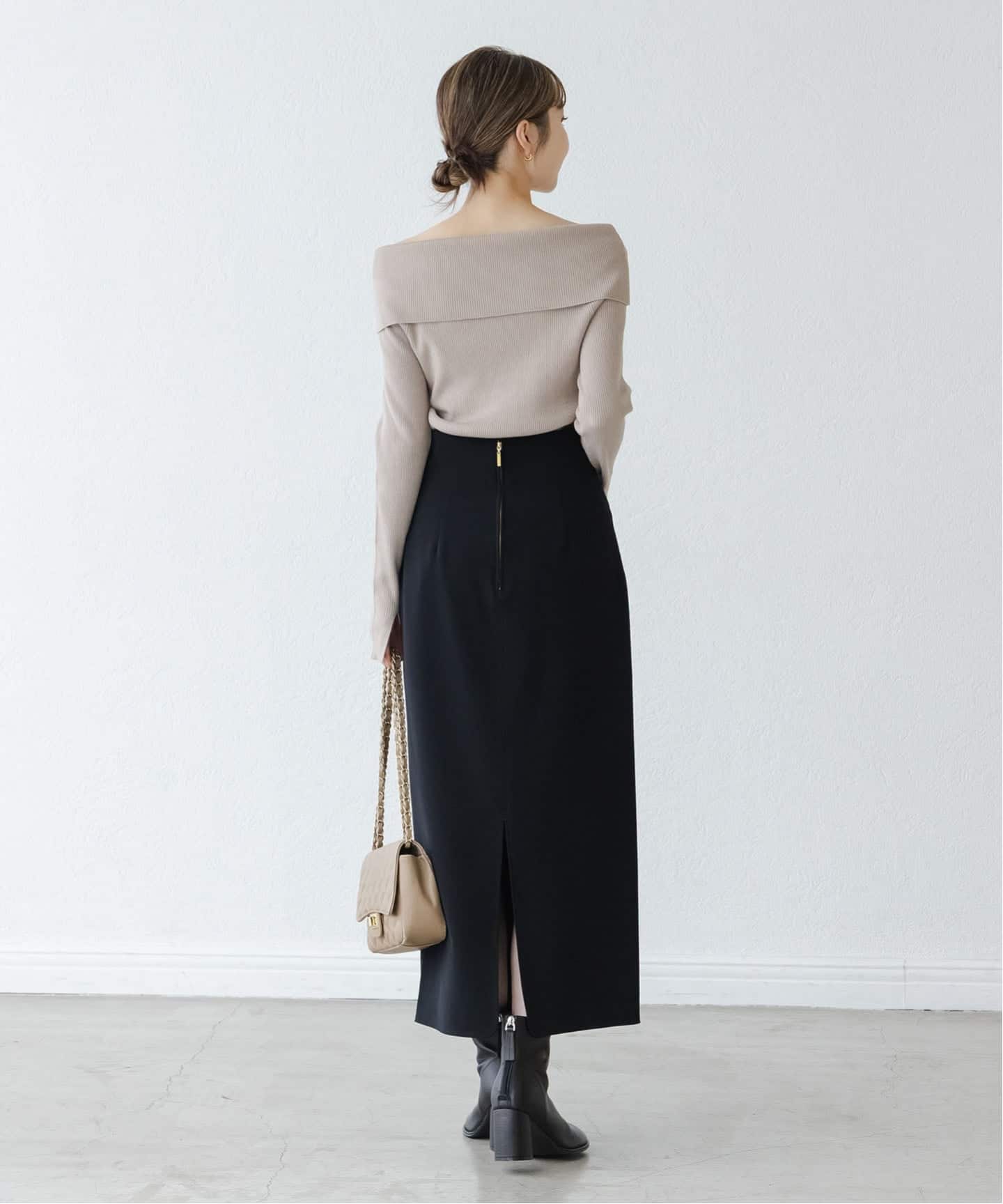 WEB限定追加予約》ジャージーライクカラータイトスカート（ロング