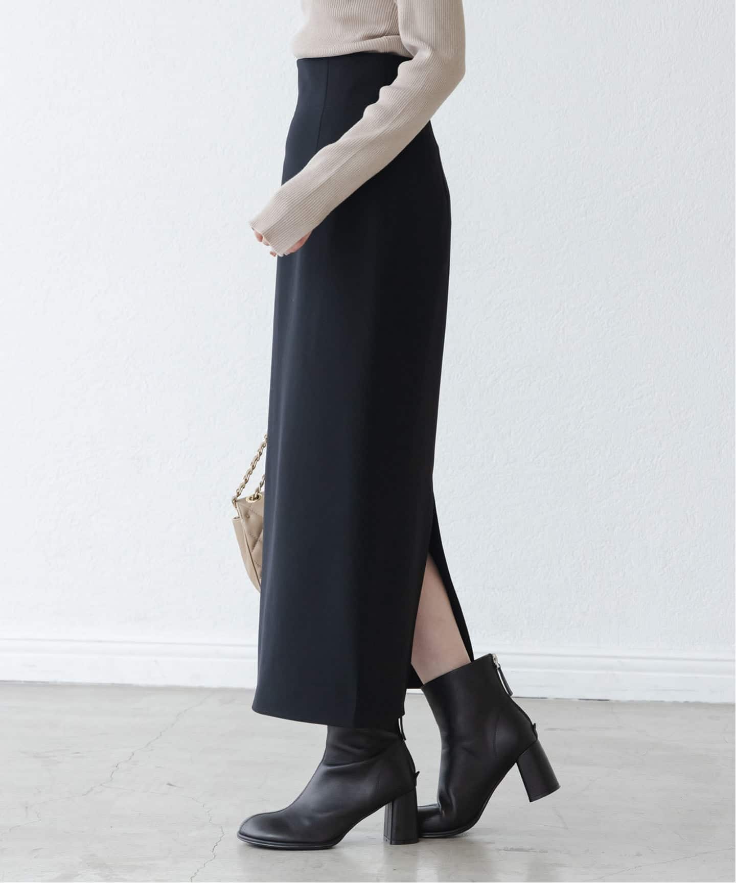 WEB限定追加予約》ジャージーライクカラータイトスカート（ロング