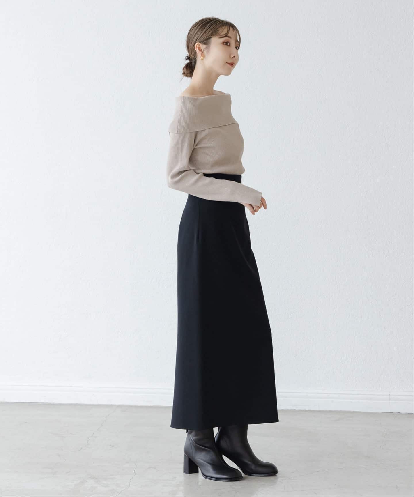 WEB限定追加予約》ジャージーライクカラータイトスカート（ロング