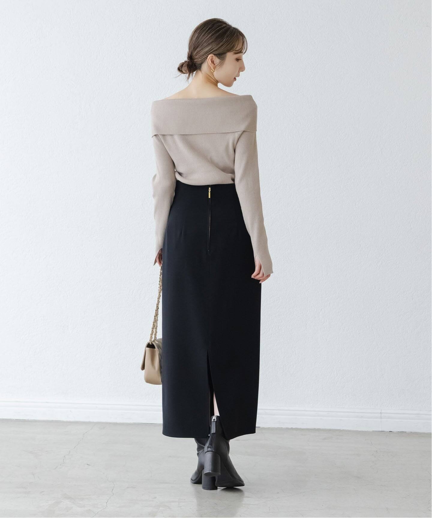 WEB限定追加予約》ジャージーライクカラータイトスカート（ロング