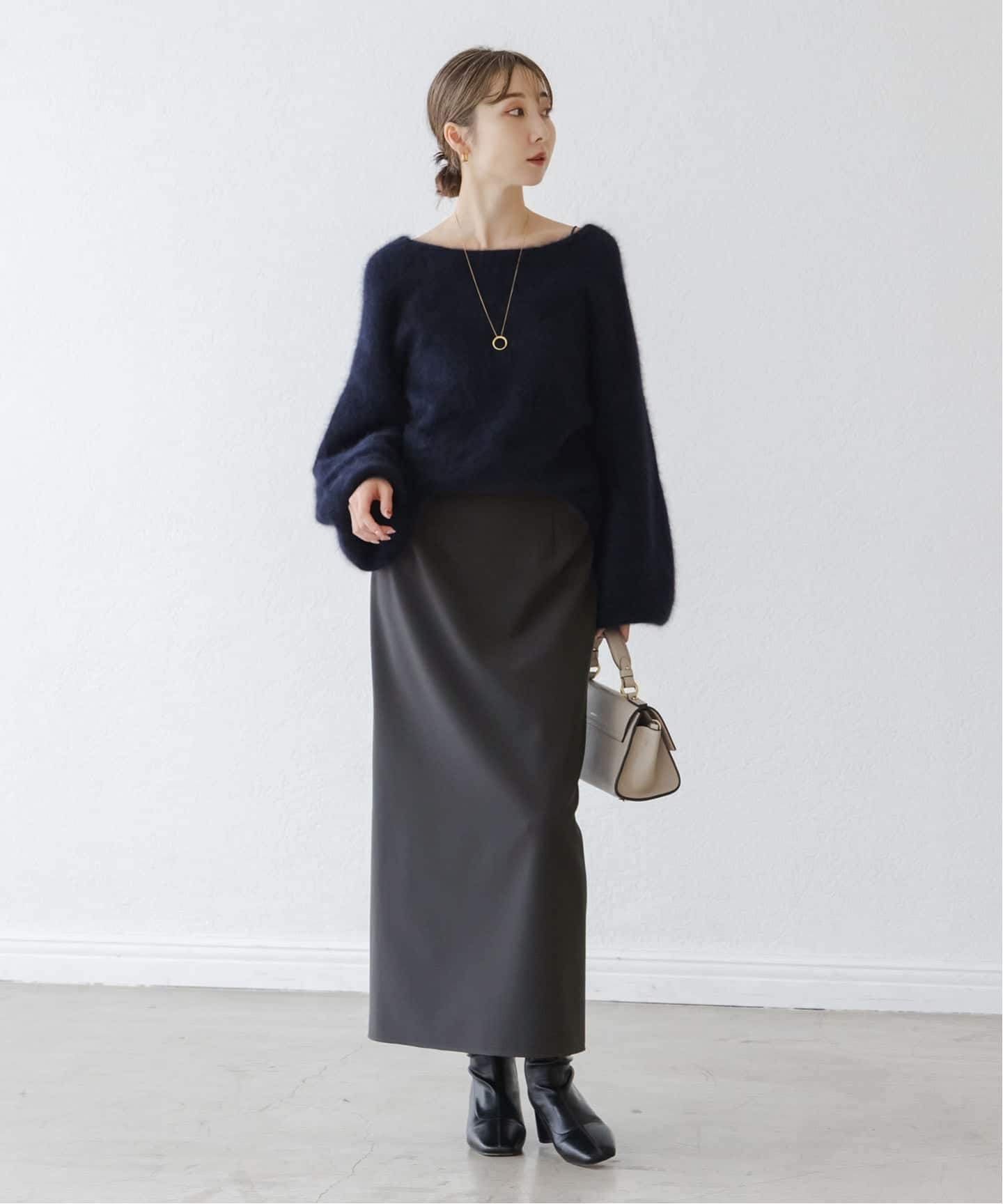 WEB限定追加予約》ジャージーライクカラータイトスカート（ロング