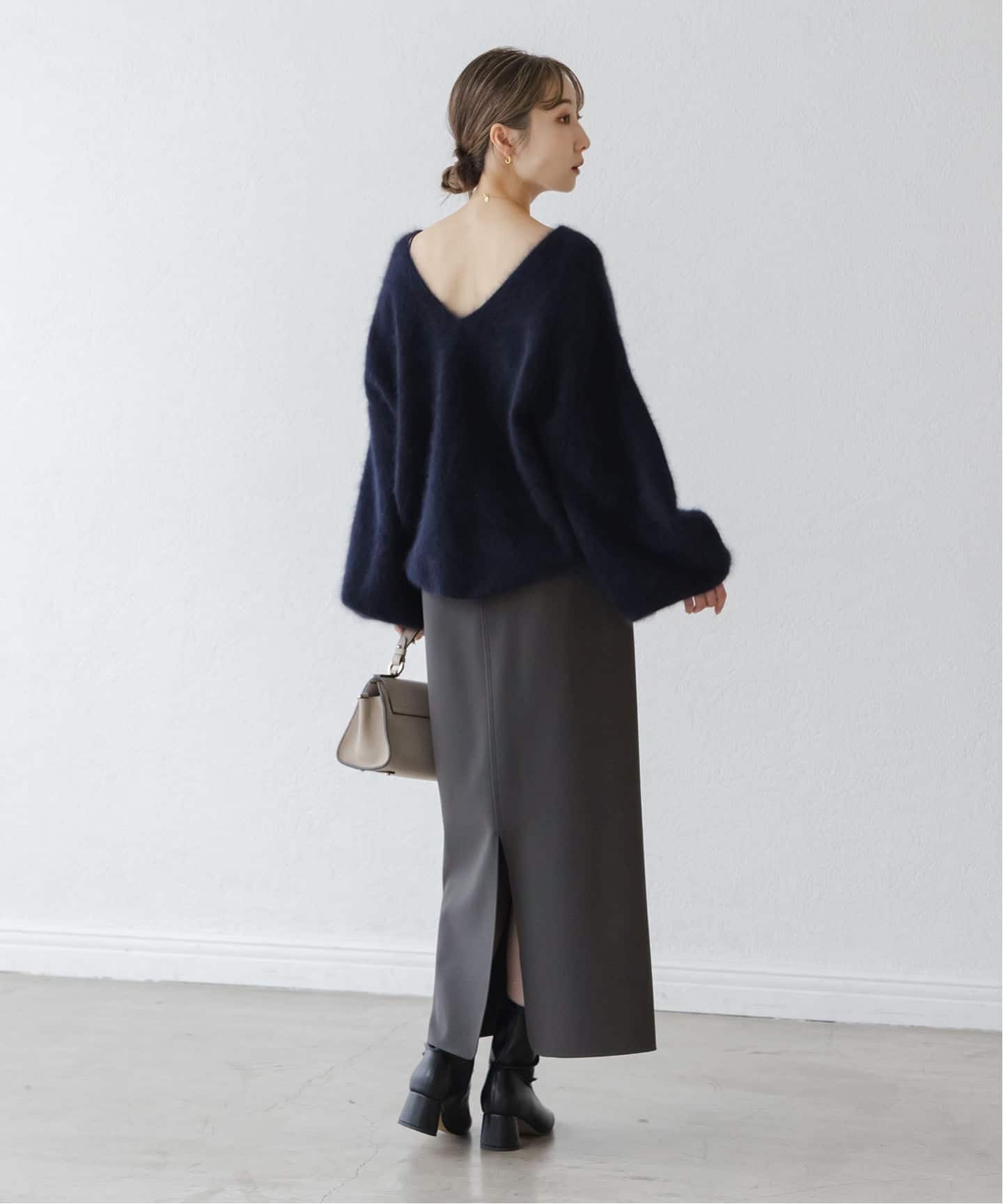 WEB限定追加予約》ジャージーライクカラータイトスカート（ロング