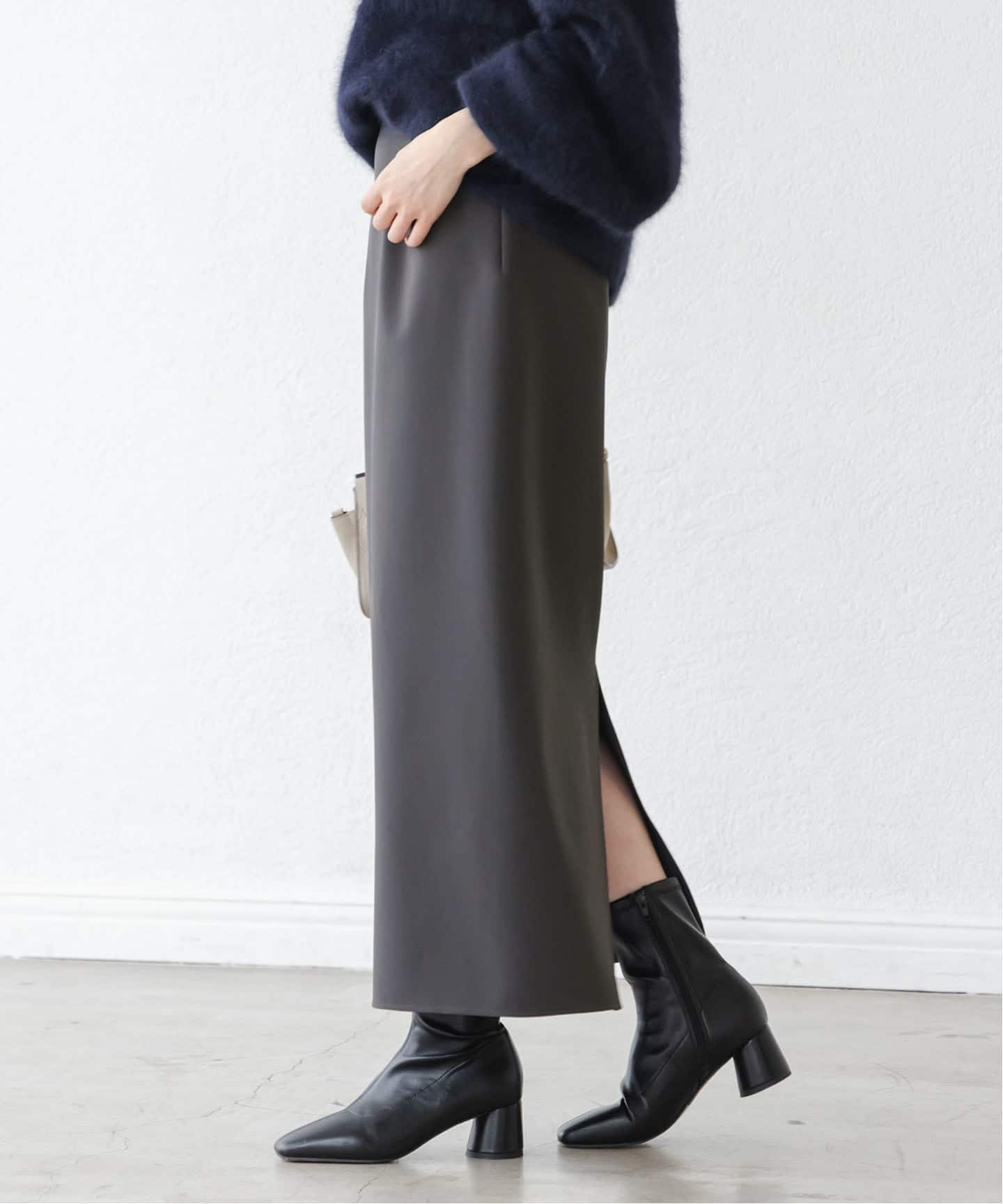 Noble ノーブル　 ジャージーライクカラータイトスカート Noble（ノーブル）の「ジャージーライクカラータイトスカート