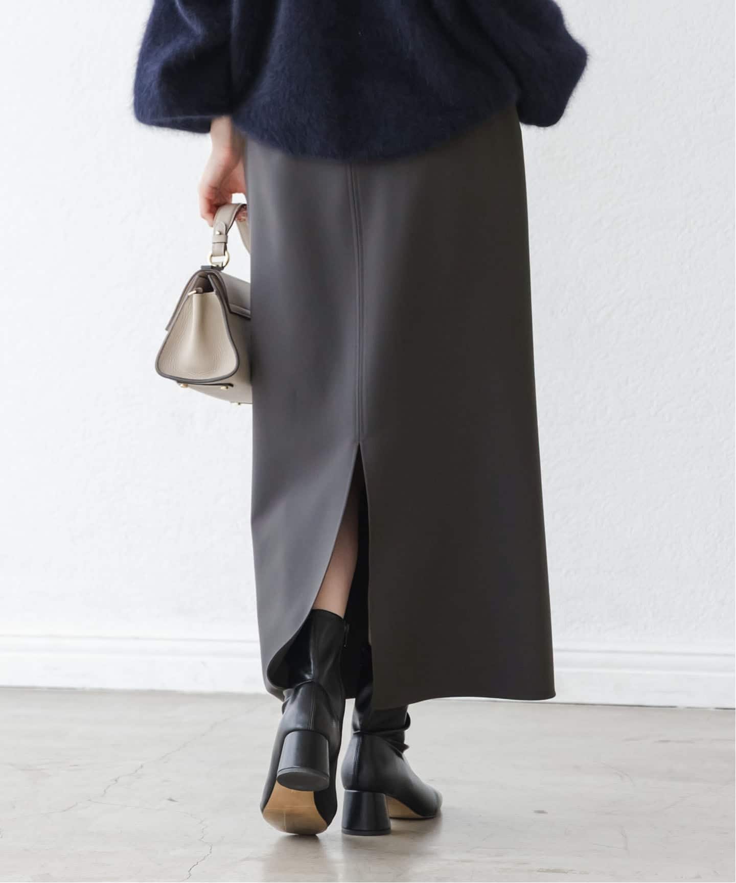 WEB限定追加予約》ジャージーライクカラータイトスカート（ロング