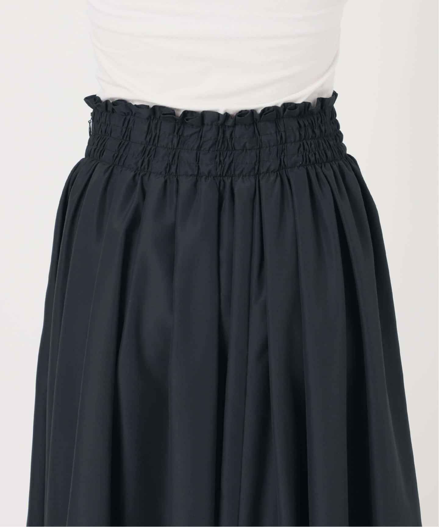 WEB・一部店舗限定追加》Pスパンタイプライタータックギャザースカート