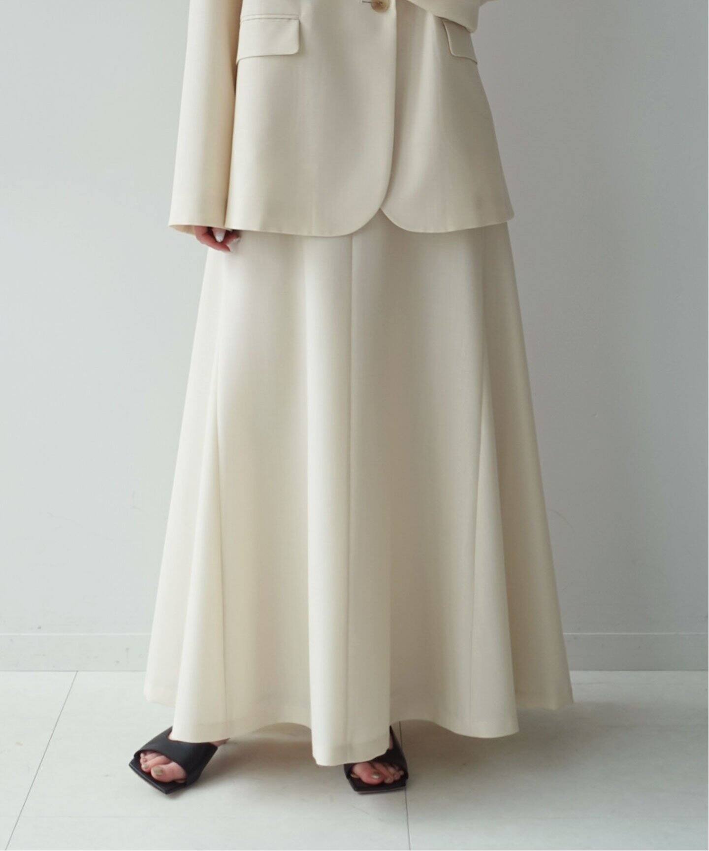 追加》ELENI/エルニ ウールモヘヤポプリンロングスカート（ロング  