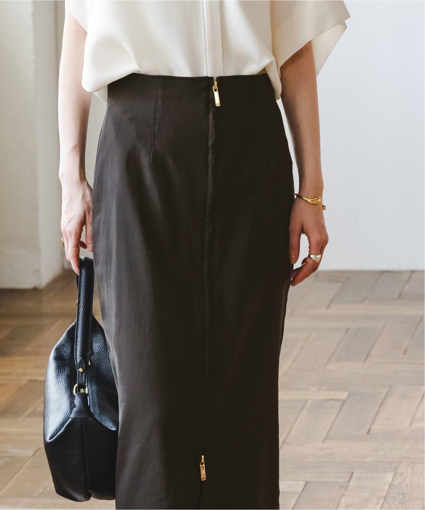 noble コンフォートストレッチジップタイトスカート ノーブル NOBLE 《追加2》RyNyコンフォートストレッチジップタイト