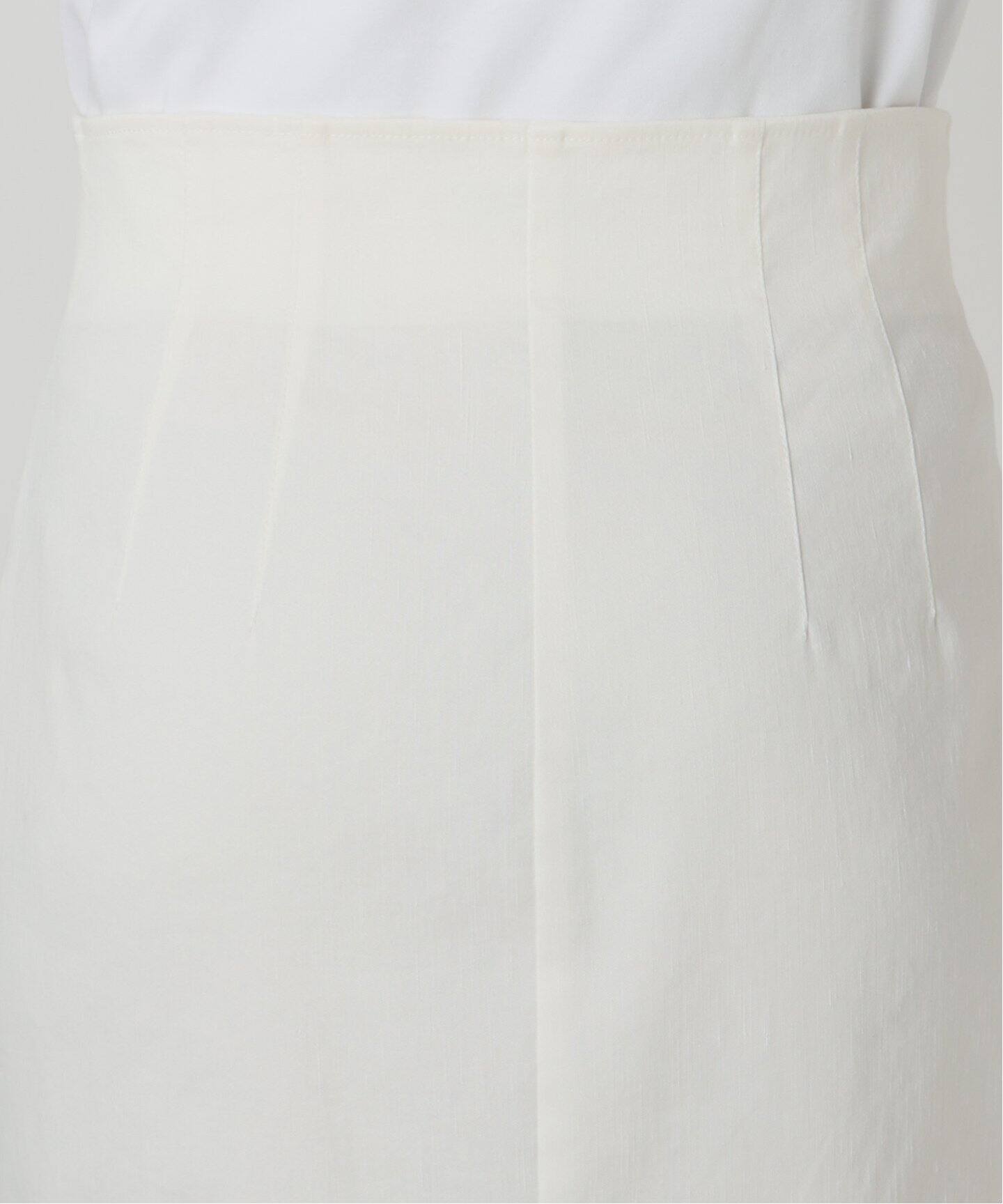 【新品】NOBLE コンフォートストレッチジップタイトスカートホワイト40 新品】NOBLE コンフォートストレッチジップタイトスカートホワイト40