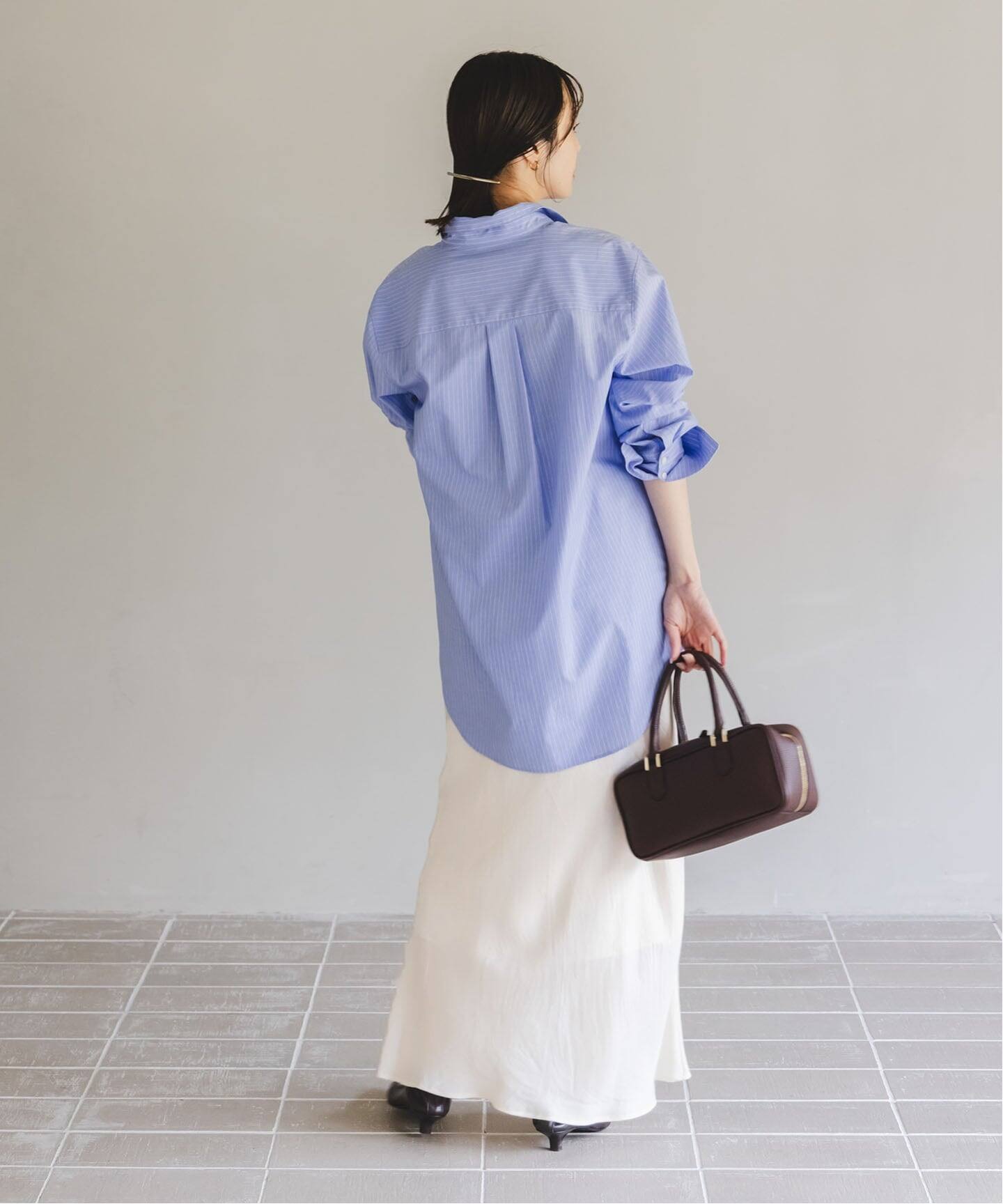 今季2025AW NOBLEノーブルキュプラナローAラインスカート 今季2025AW NOBLEノーブルキュプラナローAラインスカート 追加