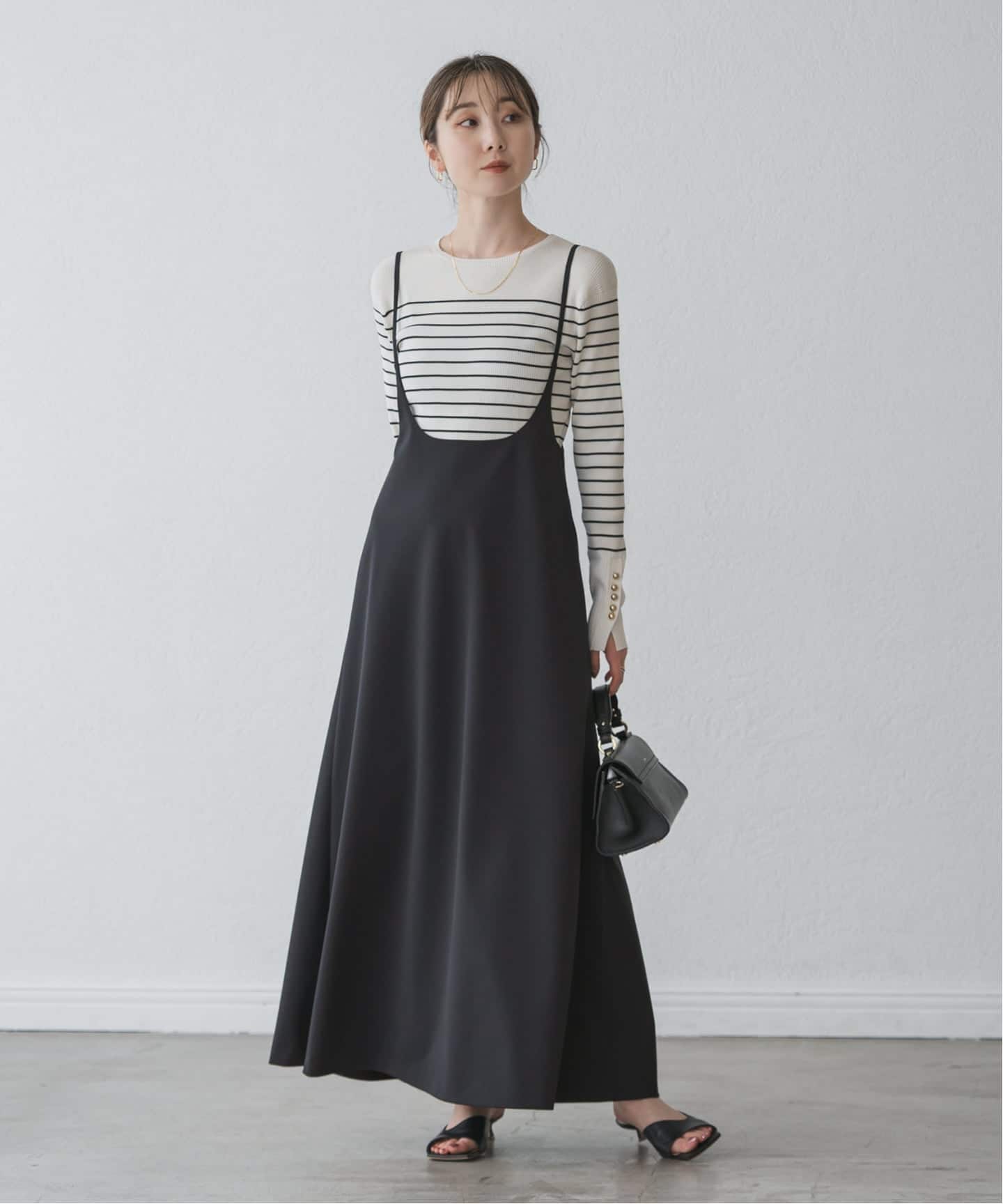 NOBLE / ノーブル キャミストラップフレアスカート キャミストラップフレアスカート（ワンピース）｜NOBLE