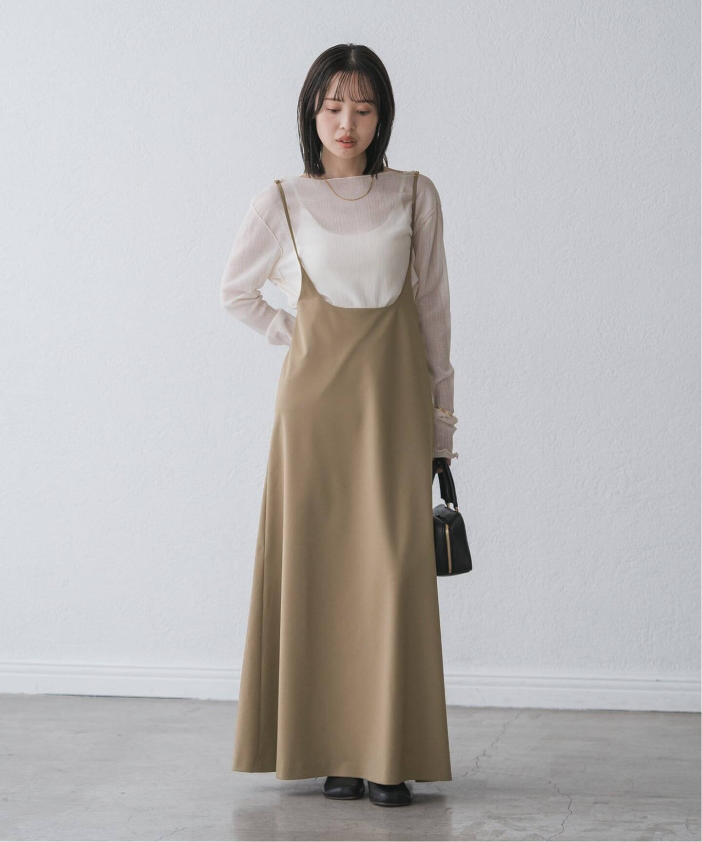 NOBLE / ノーブル キャミストラップフレアスカート キャミストラップフレアスカート（ワンピース）｜NOBLE