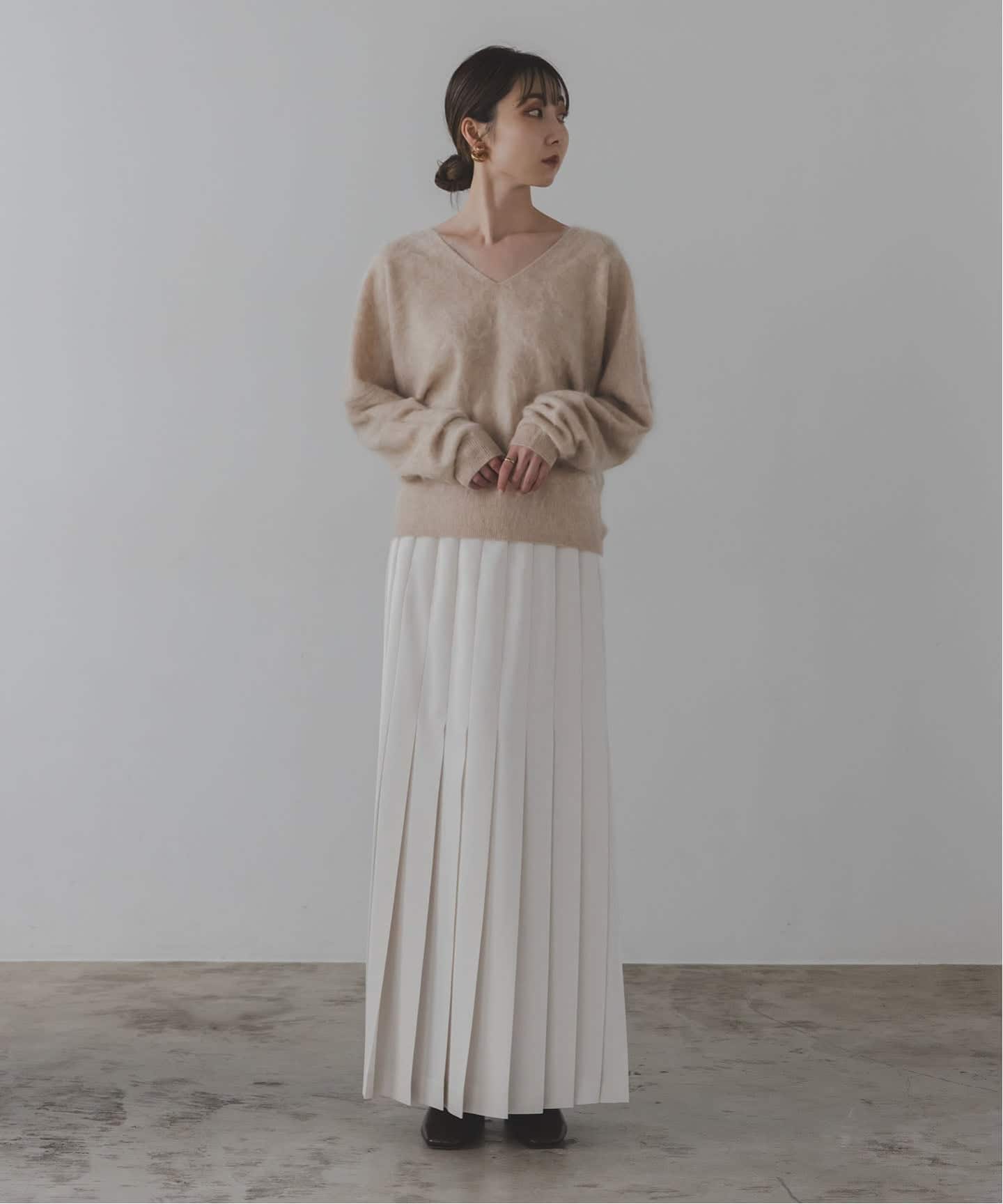 ELENI/エルニ シームプリーツスカート（ロング・マキシ丈