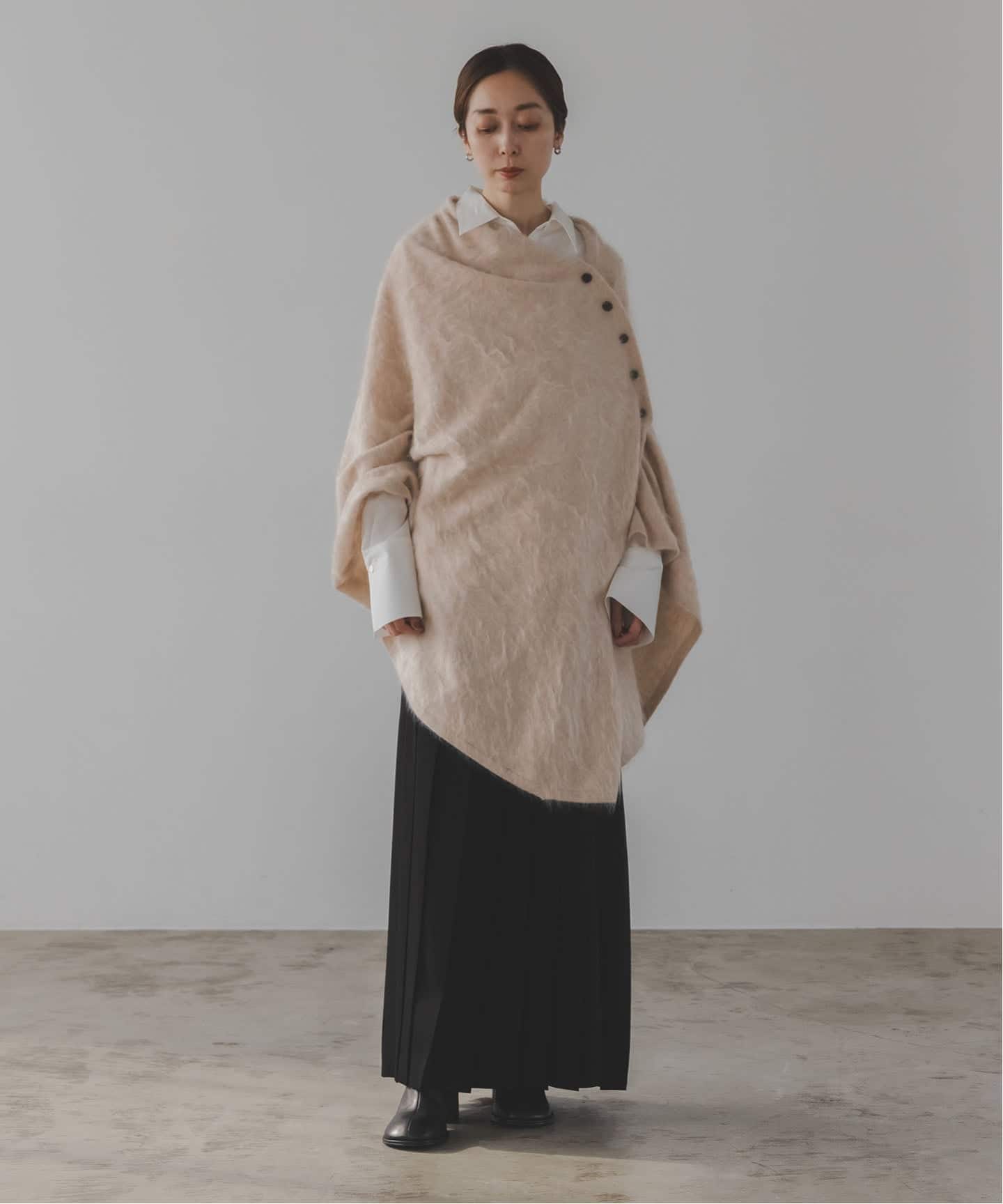 ELENI/エルニ ファーカシミヤニットストールスカート(ロング・マキシ ELENI/エルニ ファーカシミヤニットストールスカート(ロング・マキシ