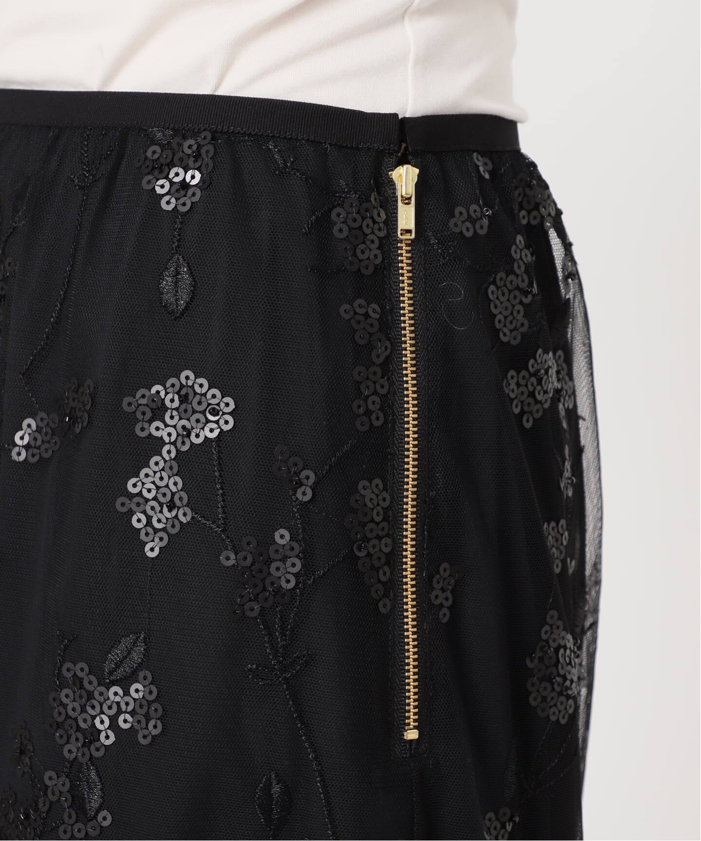 エンブロイダリーチュールレーススカート（ロング・マキシ丈スカート