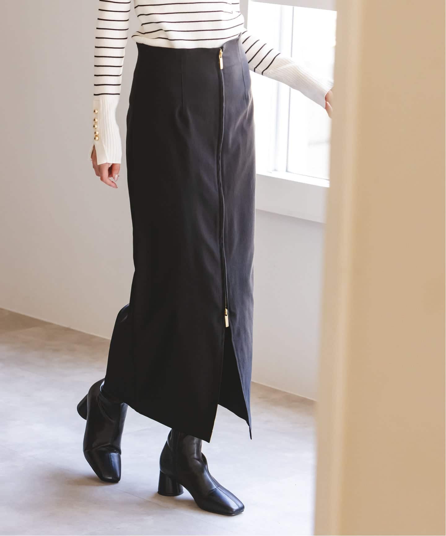 追加2》RyNyコンフォートストレッチジップタイトスカート（ロング