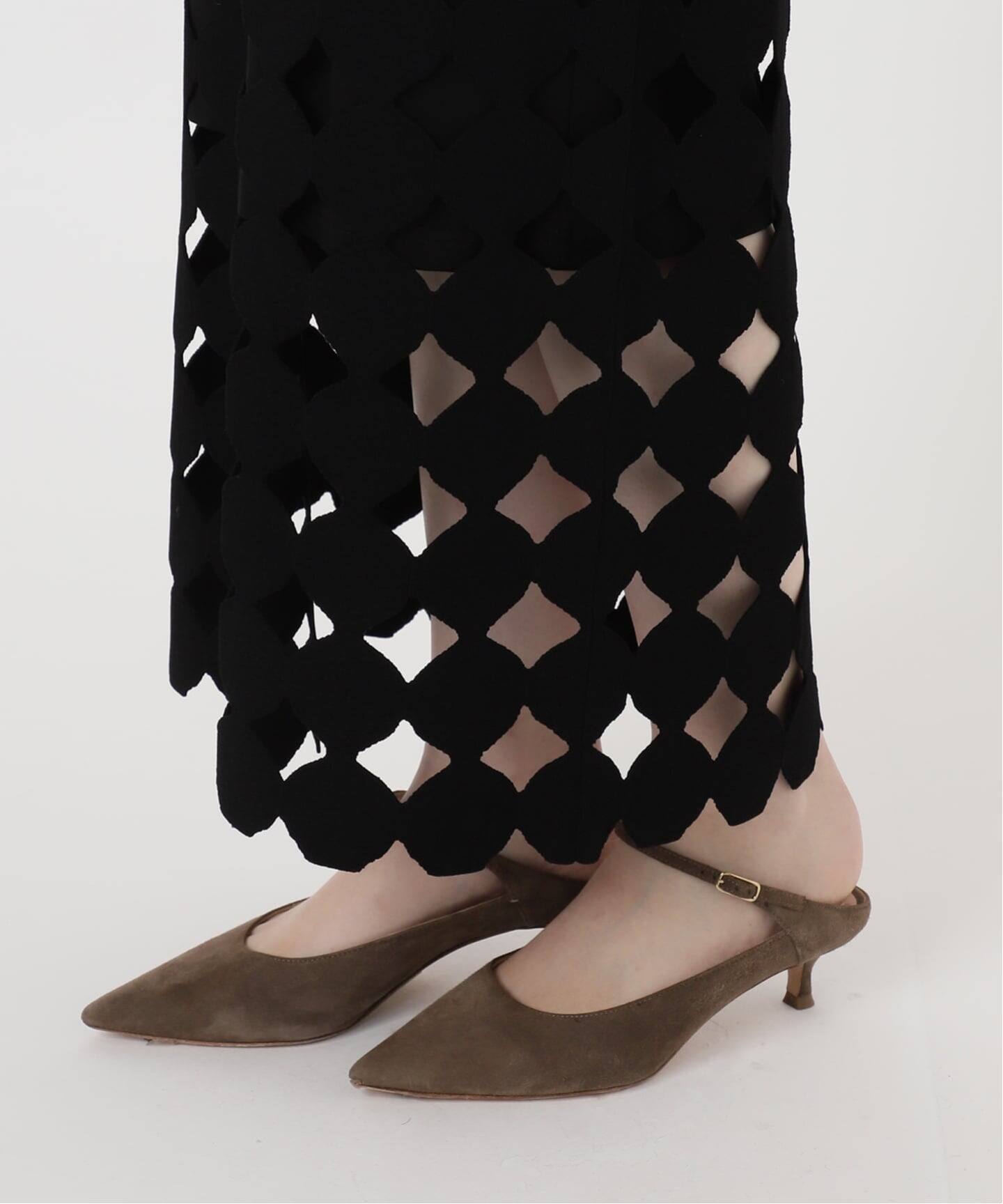 追加》ドットモチーフニットスカート（ロング・マキシ丈スカート