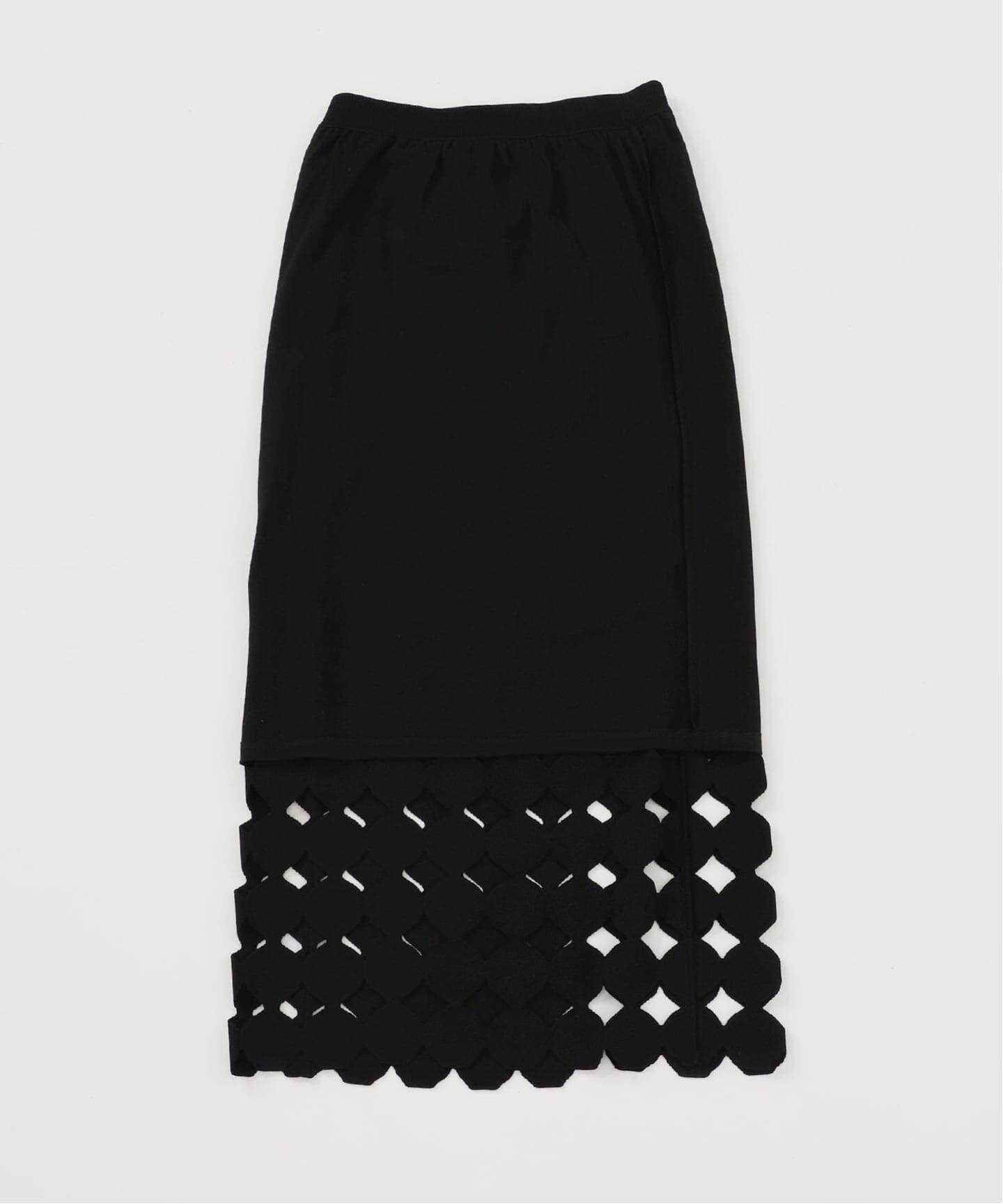 追加》ドットモチーフニットスカート（ロング・マキシ丈スカート