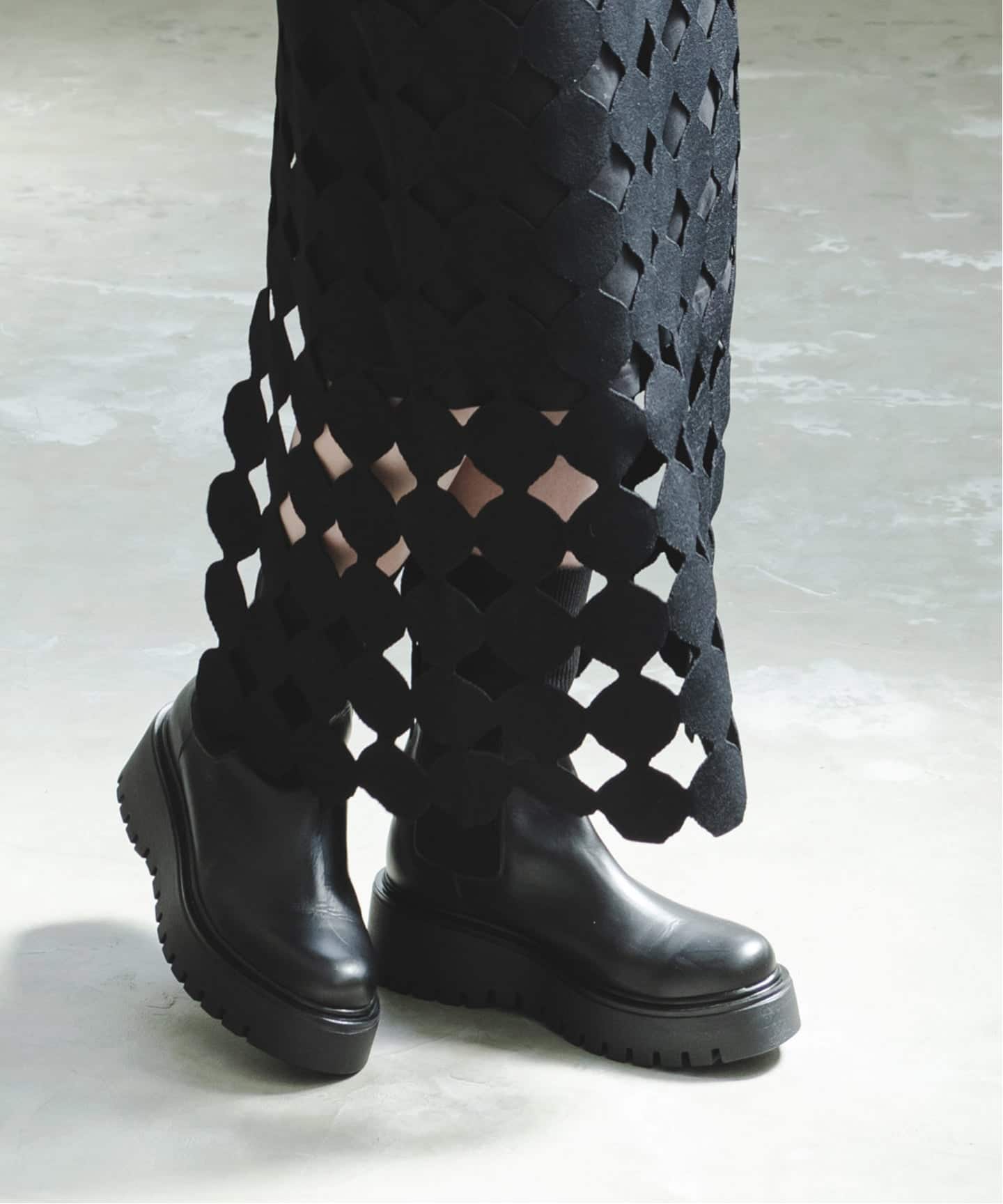 追加2》ドットモチーフニットスカート（ロング・マキシ丈スカート