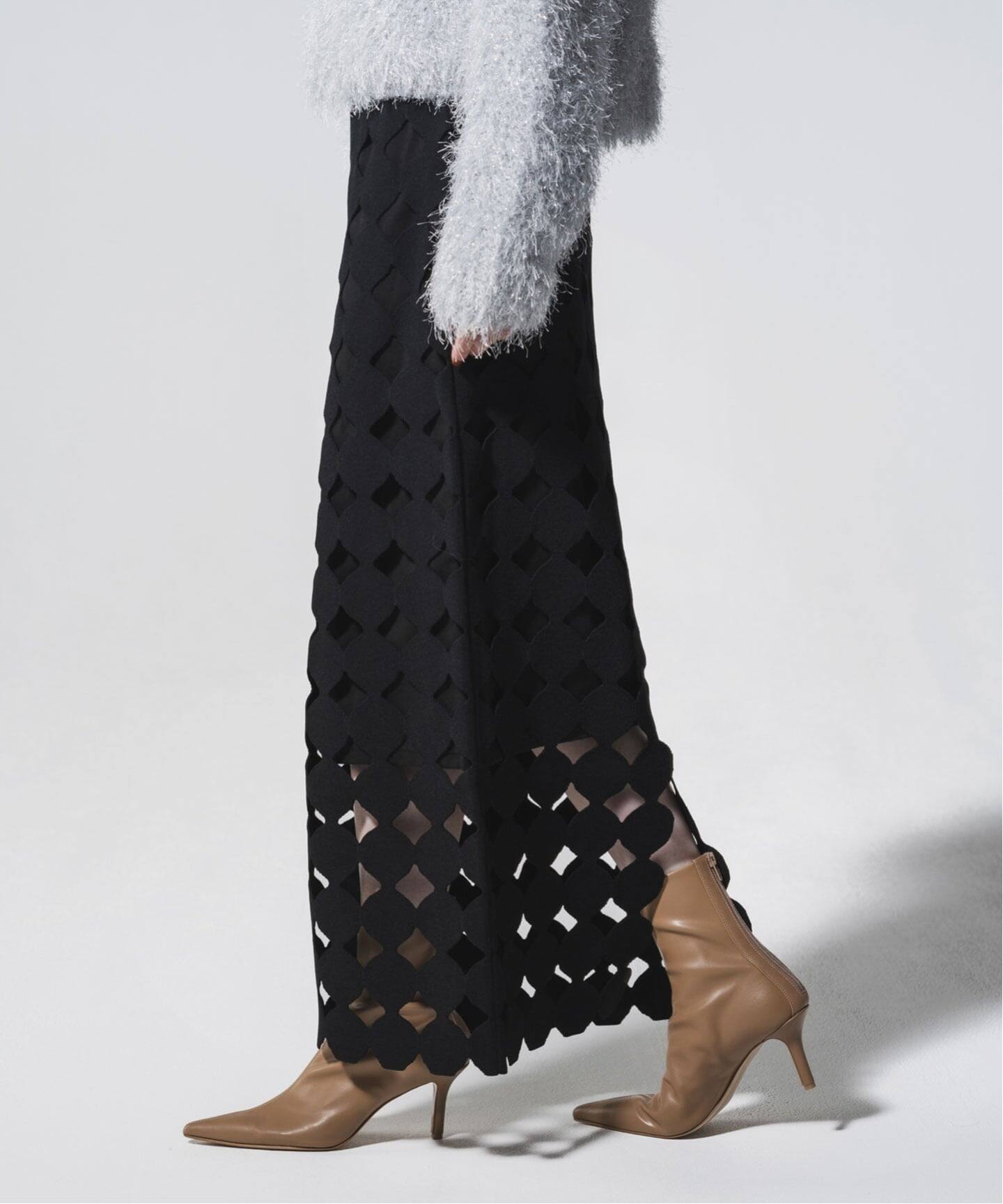 追加予約2》ドットモチーフニットスカート（ロング・マキシ丈スカート