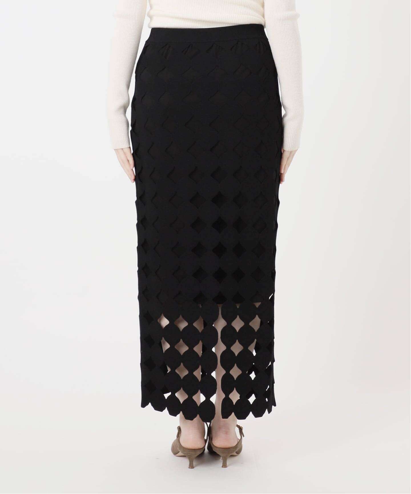 追加2》ドットモチーフニットスカート（ロング・マキシ丈スカート
