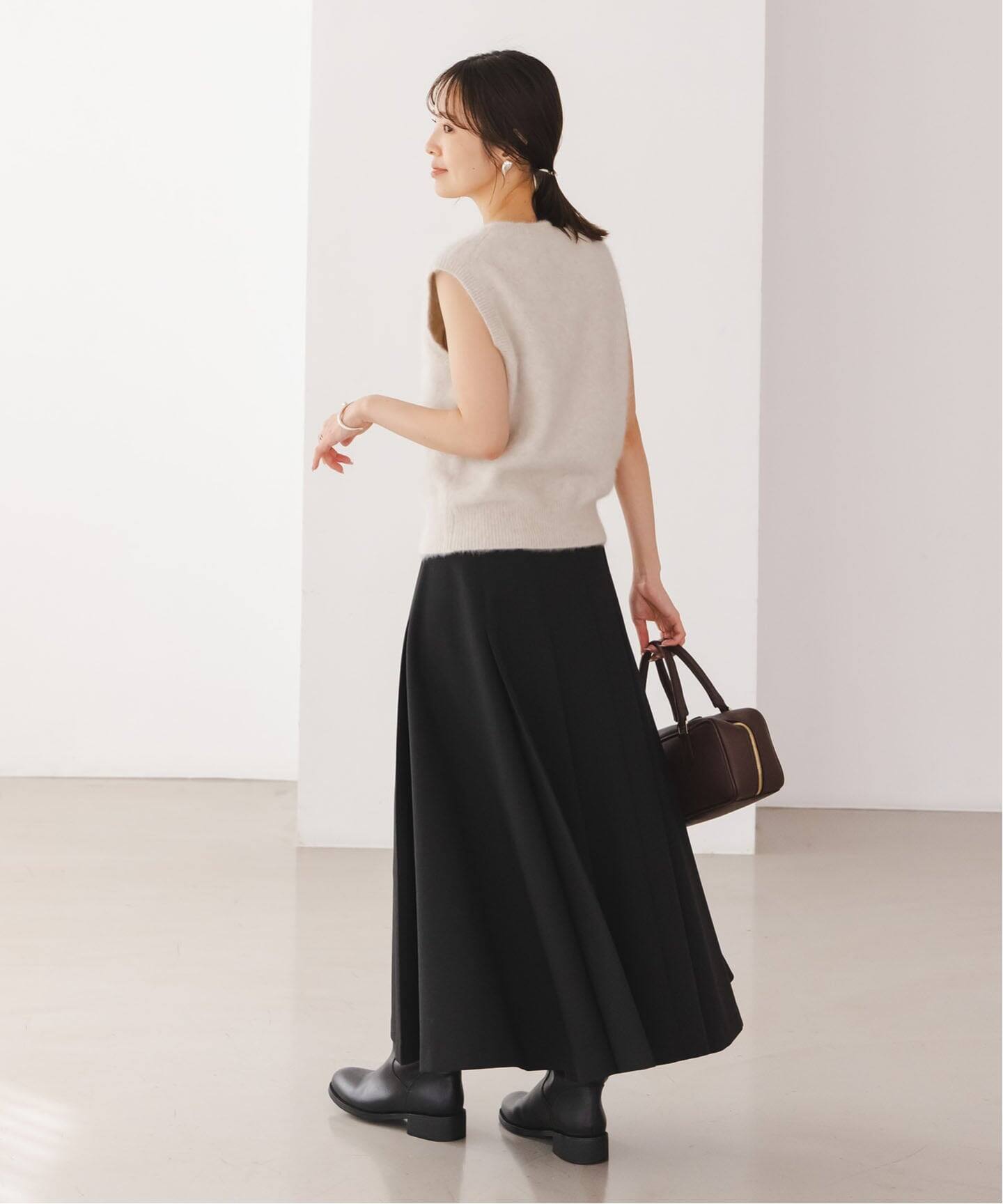 ダブルクロスタックスカート（ロング・マキシ丈スカート）｜NOBLE