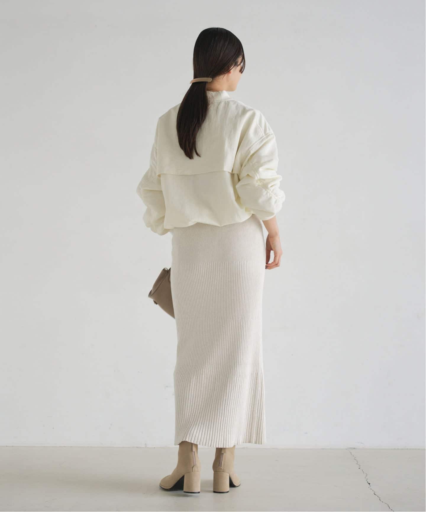 追加/WEB限定カラー》リブニットタイトスカート（ロング・マキシ丈