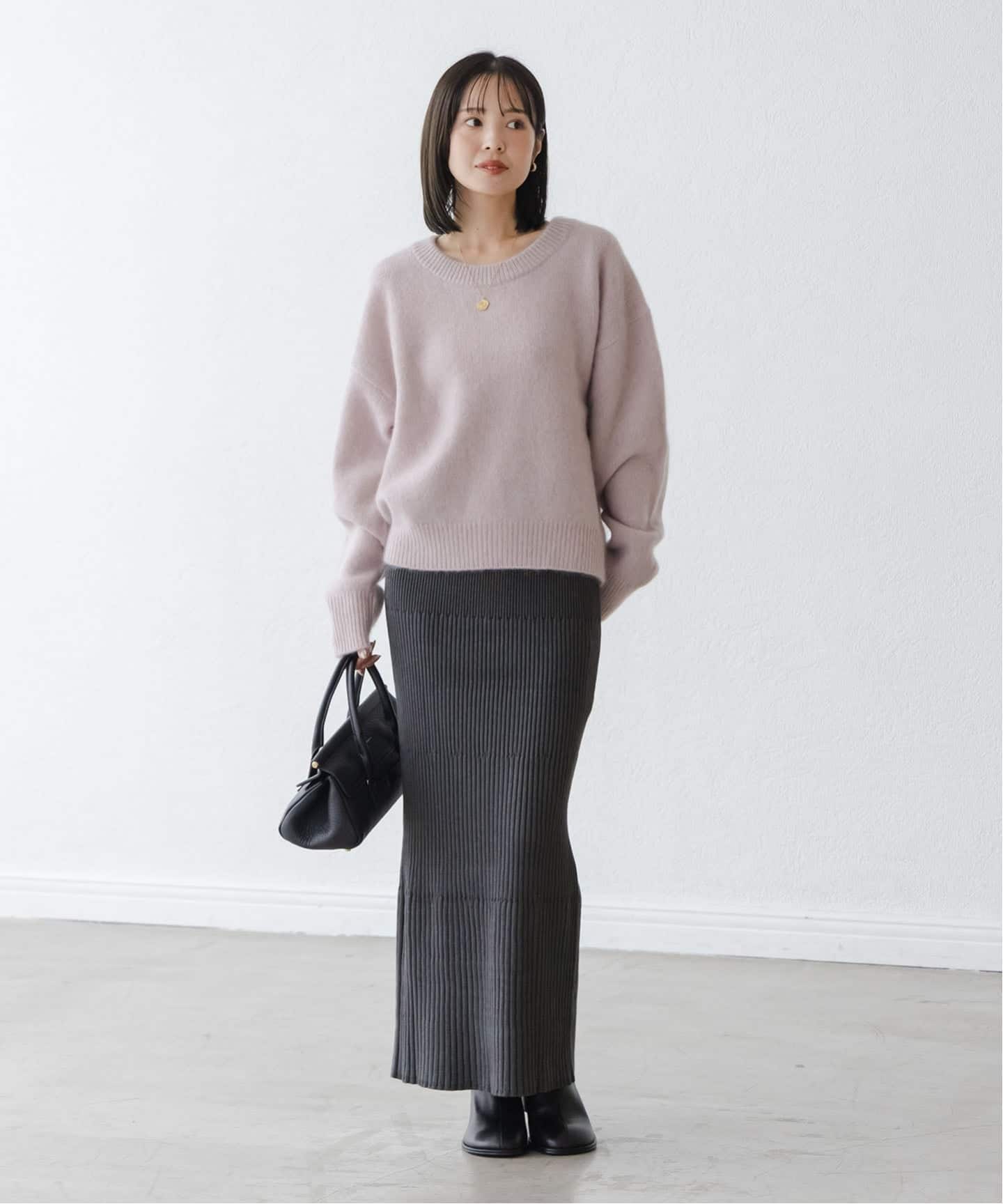 追加2》リブニットタイトスカート（ロング・マキシ丈スカート）｜NOBLE