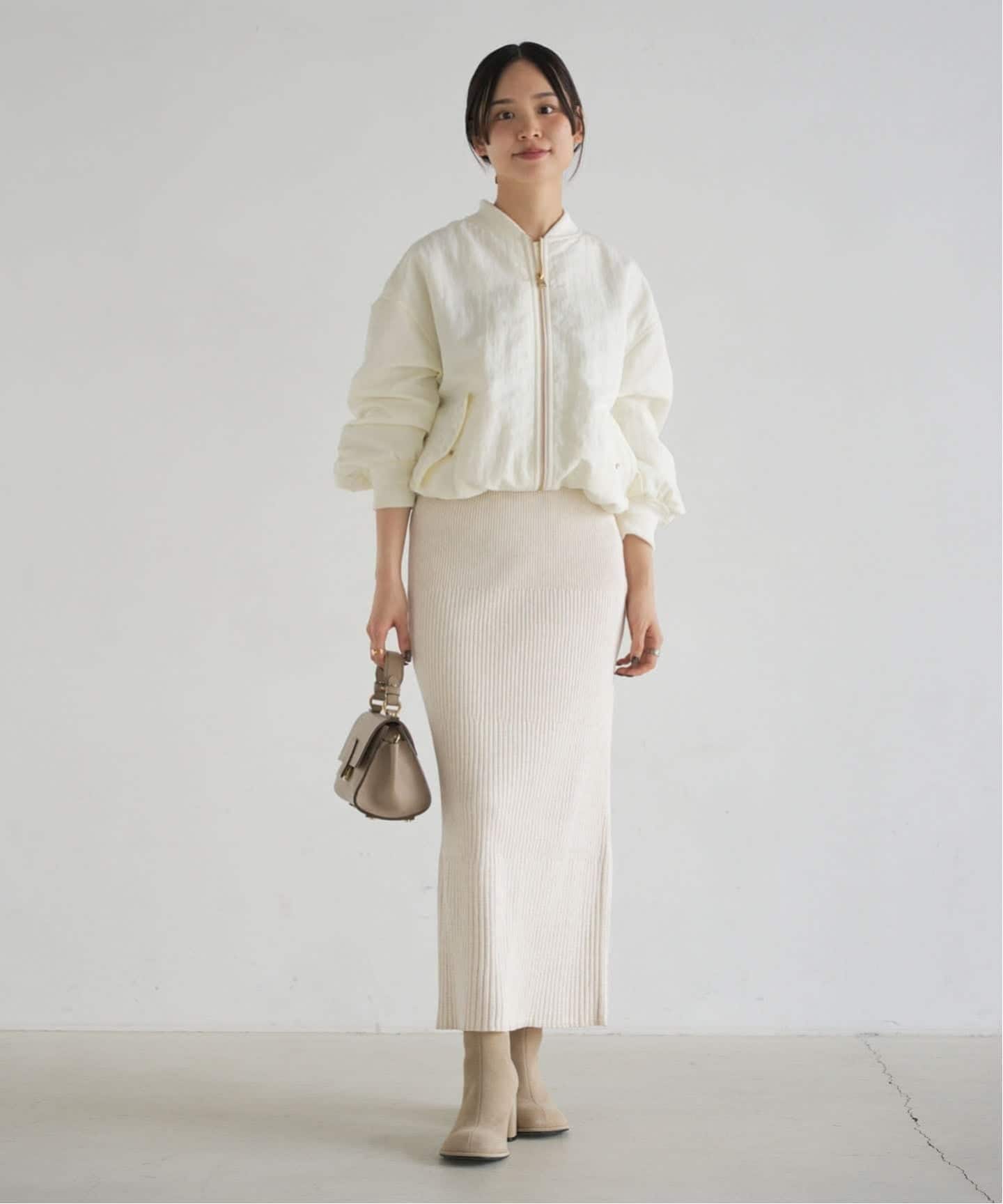 追加2》リブニットタイトスカート（ロング・マキシ丈スカート）｜NOBLE