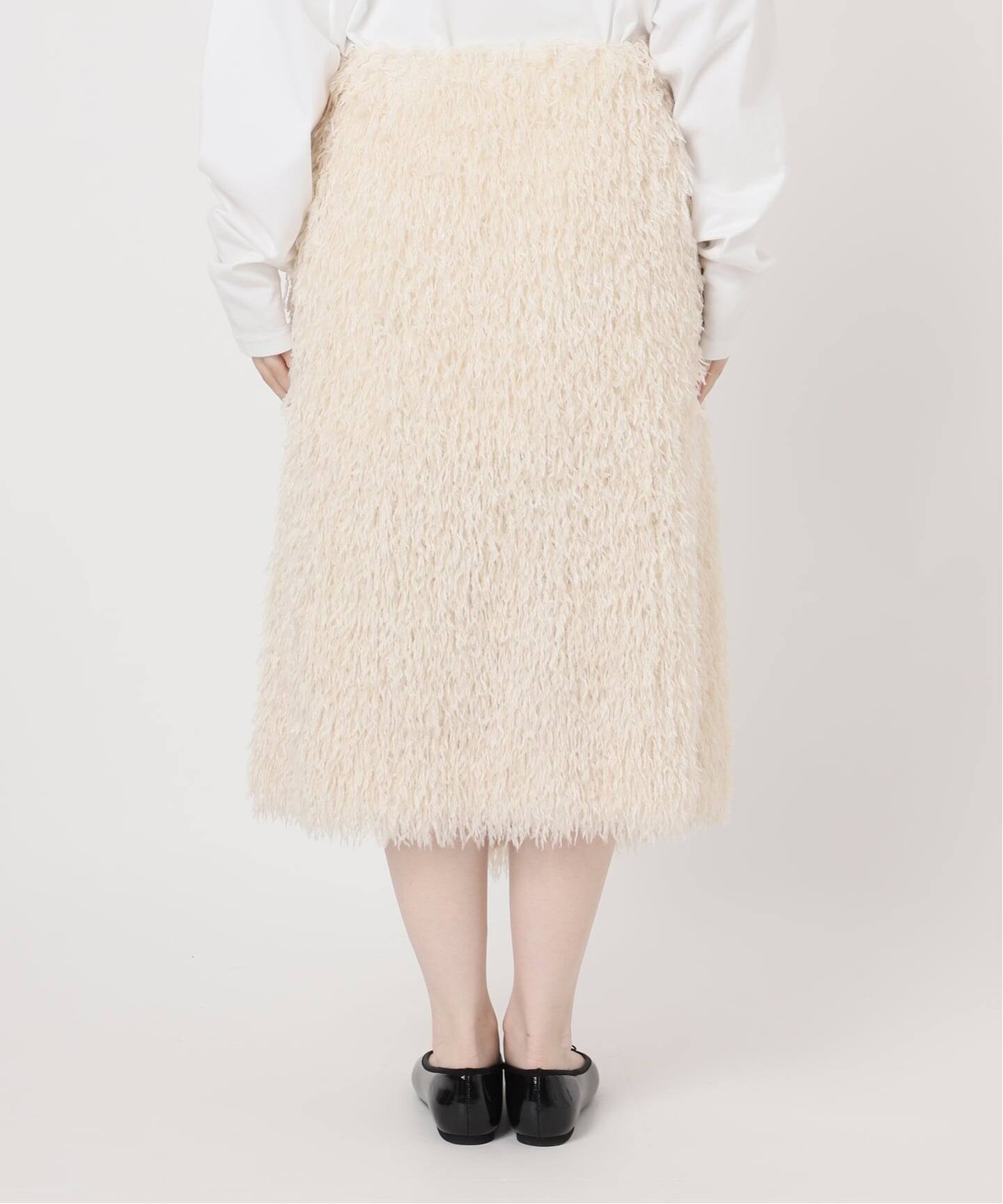 Feathered Fur Skirt / フェザーファースカート（ひざ丈スカート