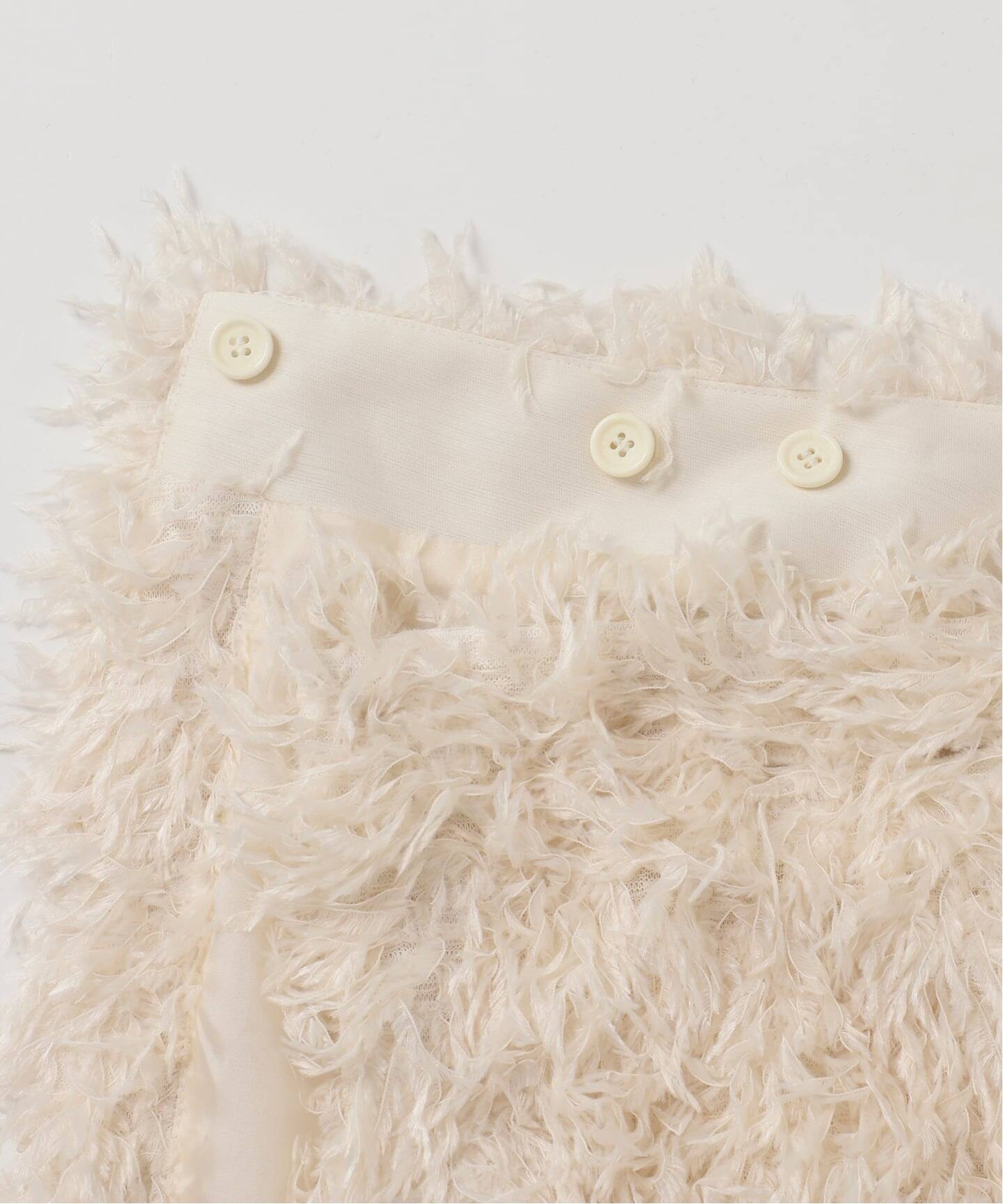 Feathered Fur Skirt / フェザーファースカート（ひざ丈スカート