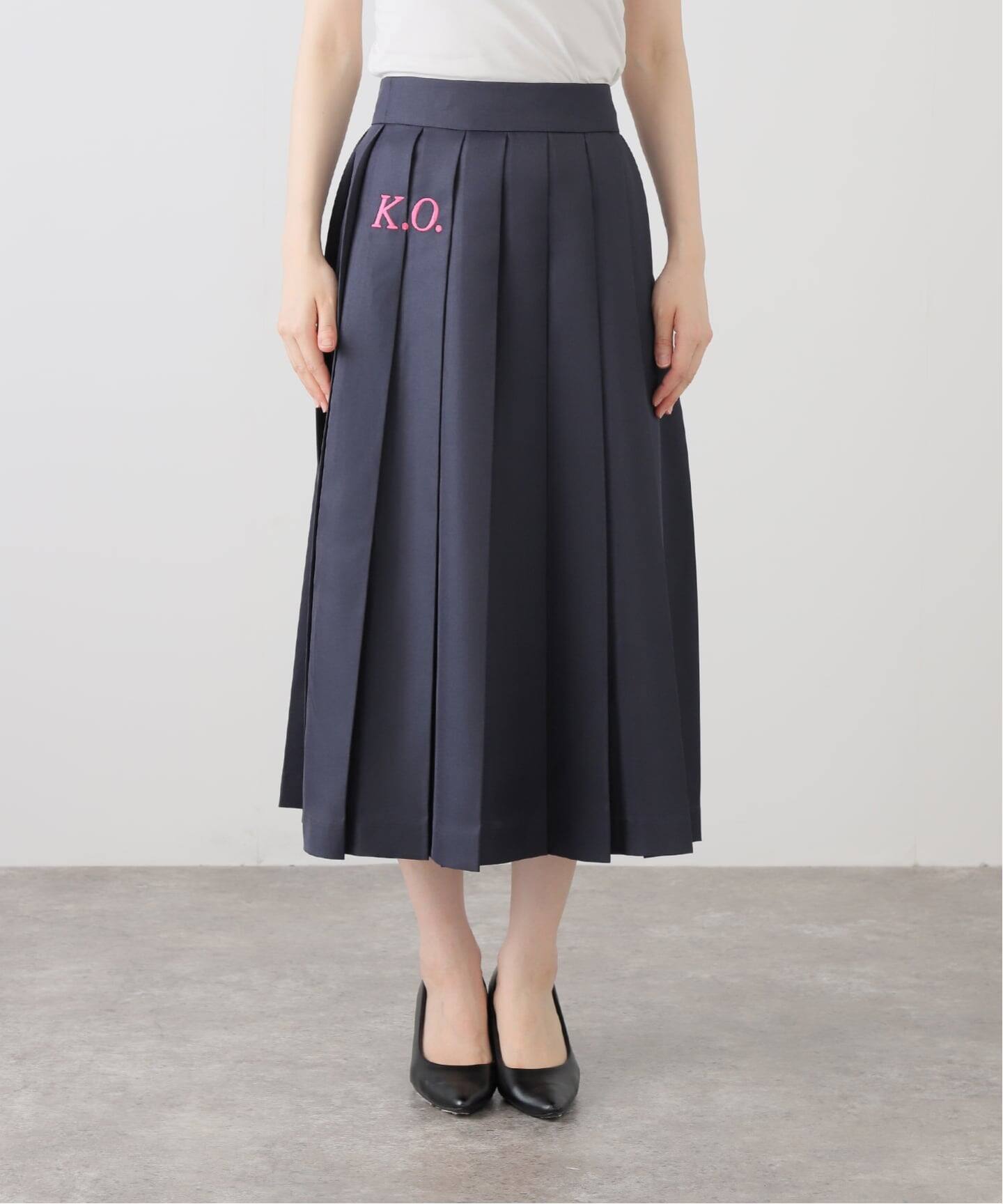 【NONCODE】Catbee Cargo Pleats Skirt MOMENTEL / モーメンタル boxing K.O navy pleated skirt