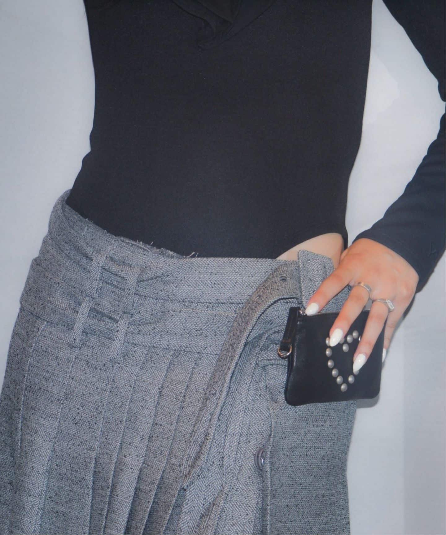 overdue flair★韓国★人気★GRUNGE YOKE GATHER LONG SKIRT Geek Office / ギークオフィス】OPEN YY Woven DOUBLE BELTED