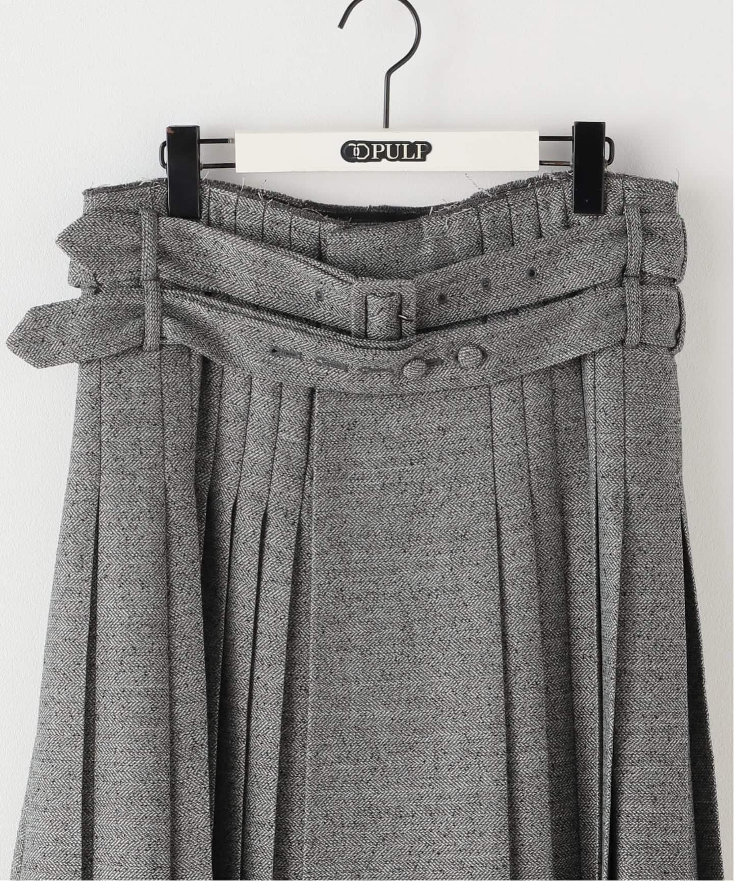 Open yy スカート. オープンワーク グレー Geek Office / ギークオフィス】OPEN YY Woven DOUBLE BELTED