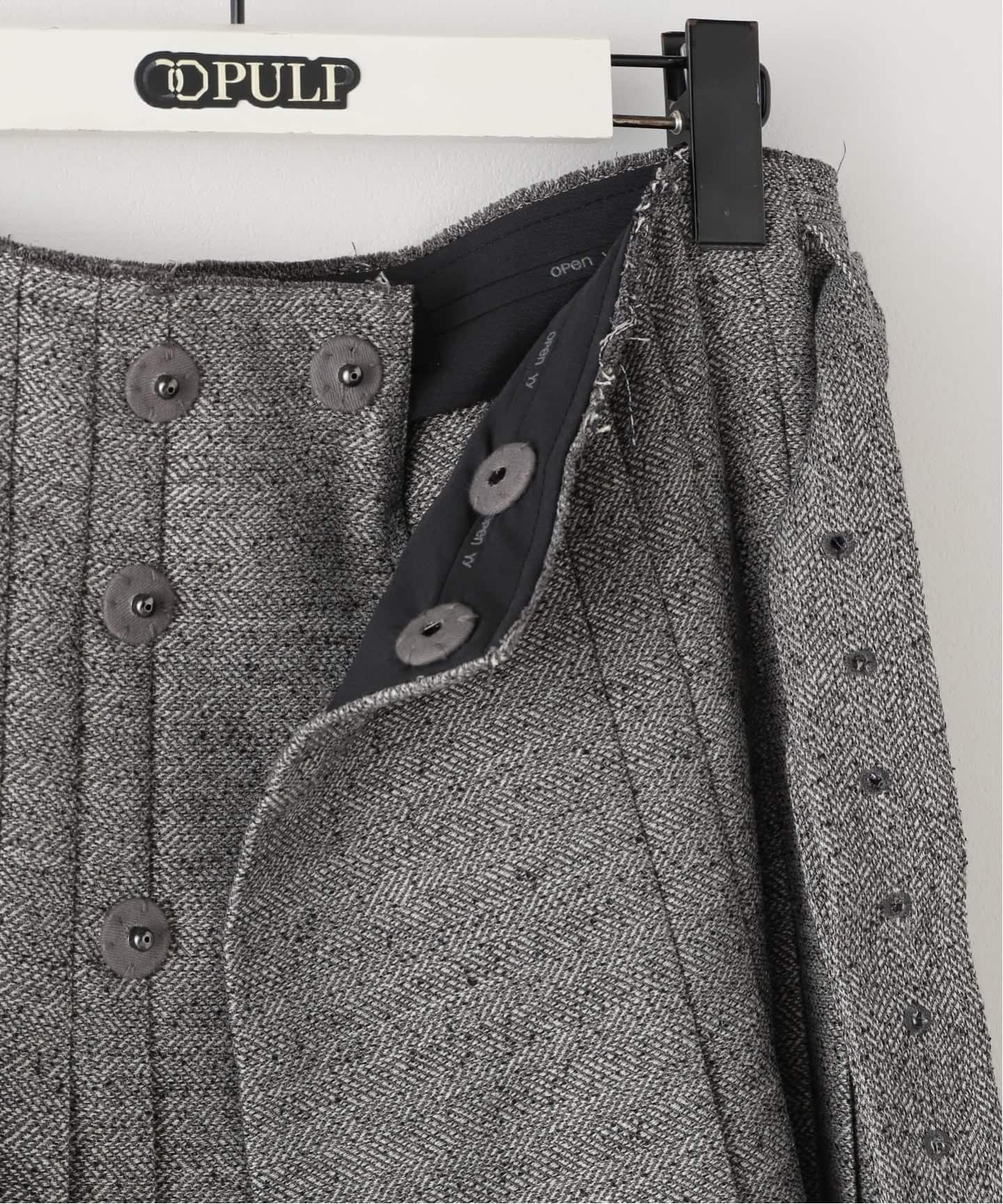 Open YYグレー ボタン付きカーディガン Open Yy ニットベスト グレー系