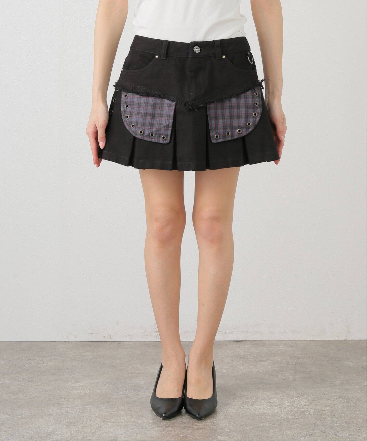 ミニスカート VACANT Archive : 25SS / LISA PLEATS MINI SKIRT (2COLORS) Geek Office / ギークオフィス】VACANT Archive / LISA PLEATS