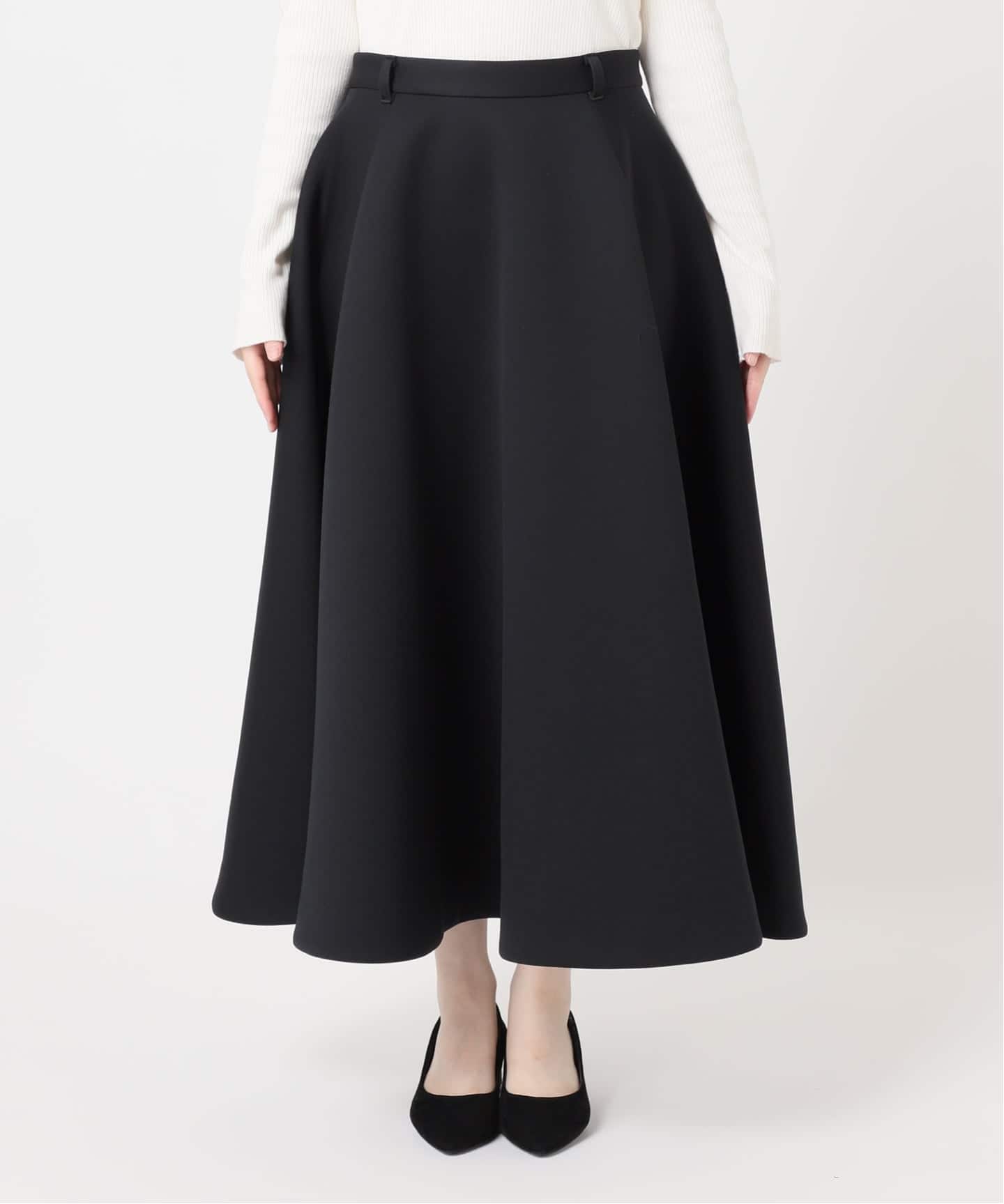 金子綾さん着用】ウールボンディングフレアスカート（ロング