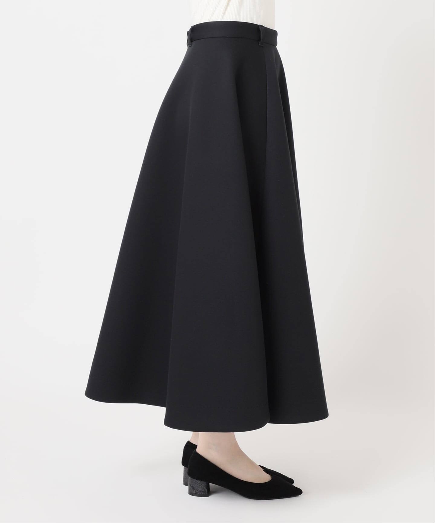 金子綾さん着用】ウールボンディングフレアスカート（ロング・マキシ丈