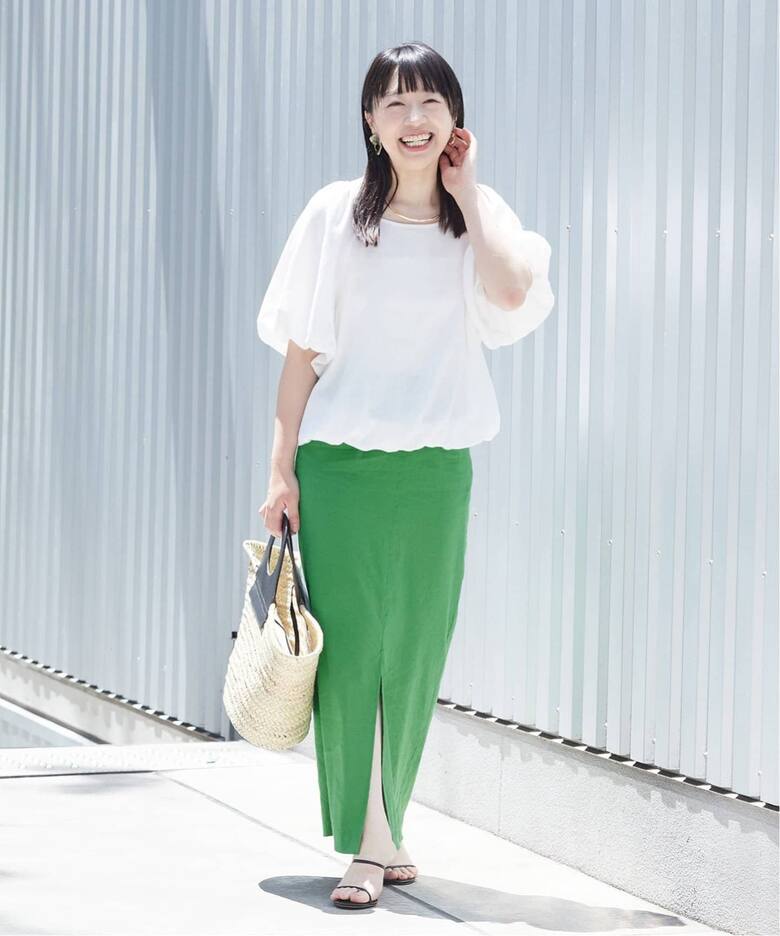 追加》バイオリネンストレッチタイトスカート（ロング・マキシ丈  