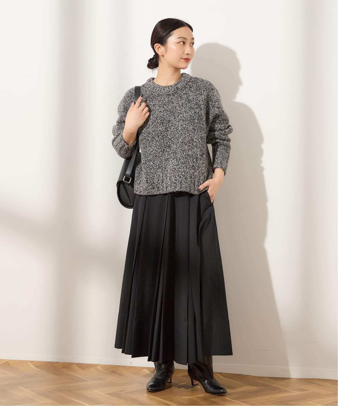 【美品】38 JOURNAL STANDARD L'ESSAGE ウールスカート 追加予約》WOOLプリーツスカート（ロング・マキシ丈スカート