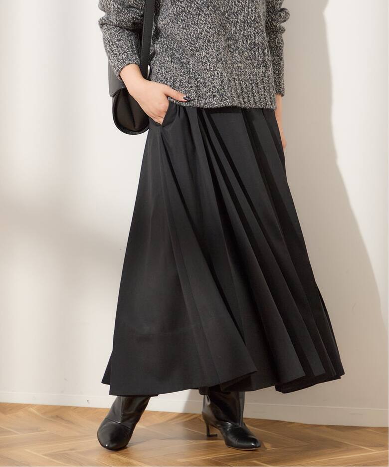 追加予約》WOOLプリーツスカート（ロング・マキシ丈スカート  