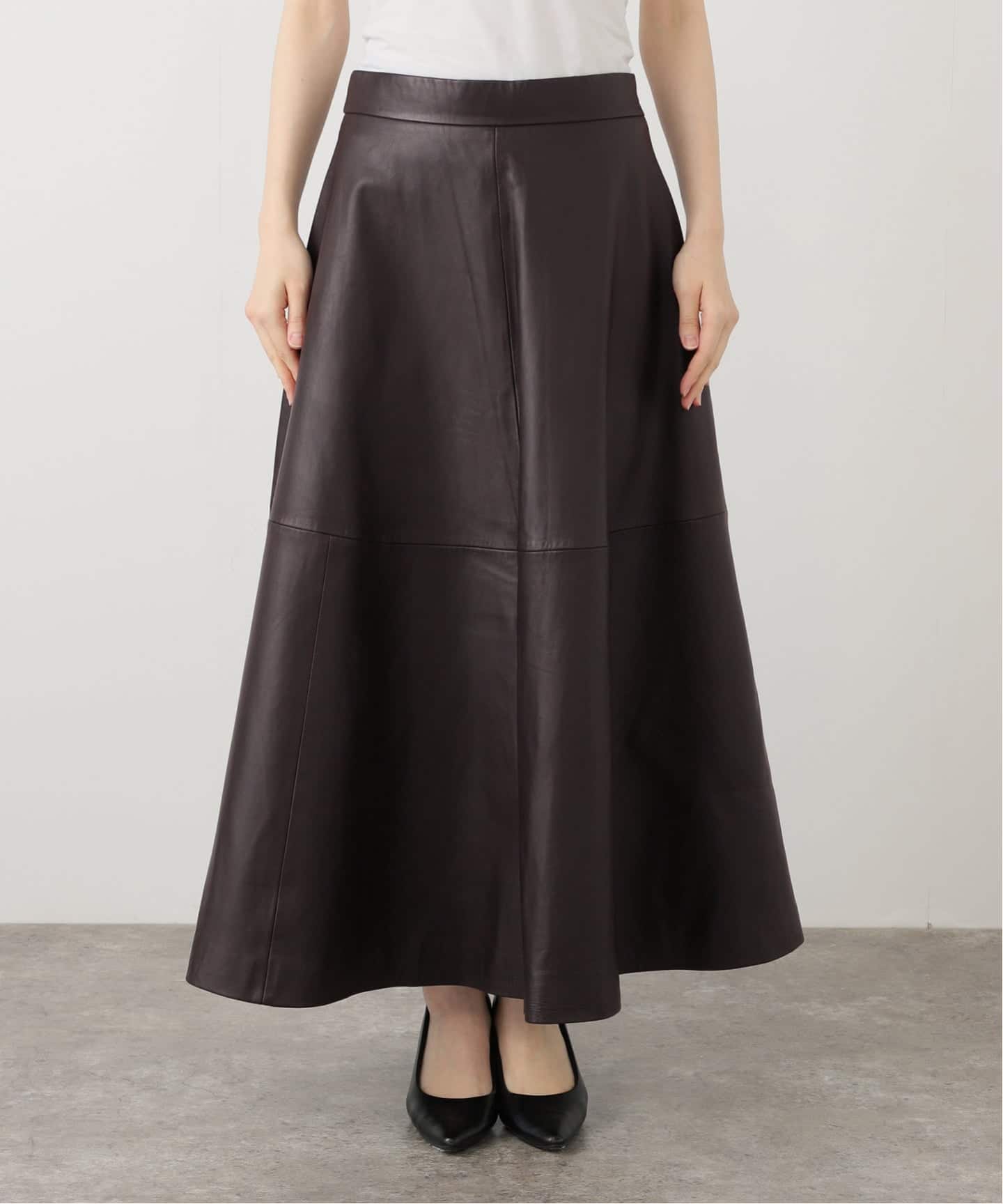 ROHE/ロヘ】 A-line leather skirt：スカート（ロング・マキシ丈