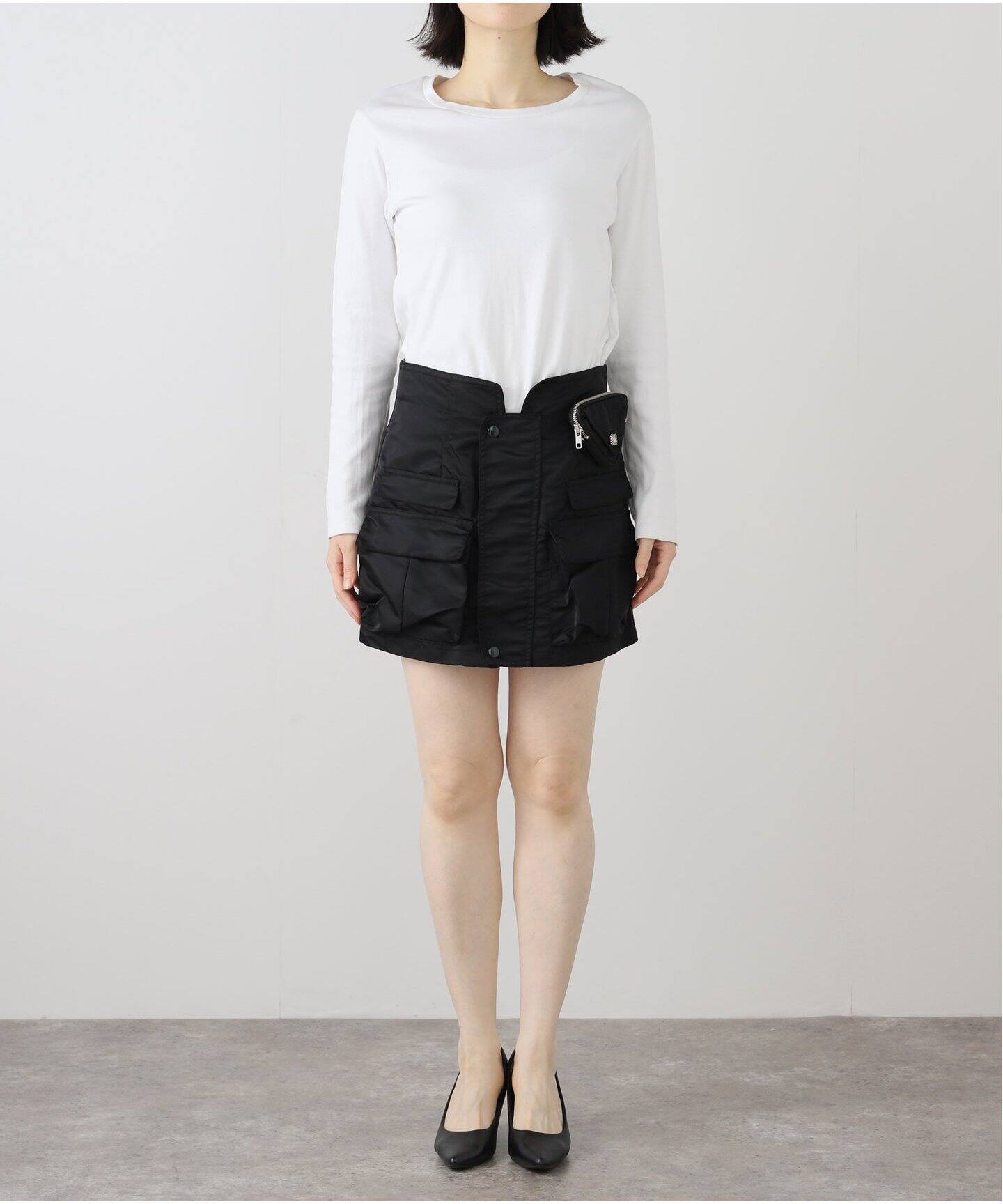 TOGA PULLA/トーガプルラ】Nylon twill mini skirt：ミニスカート 