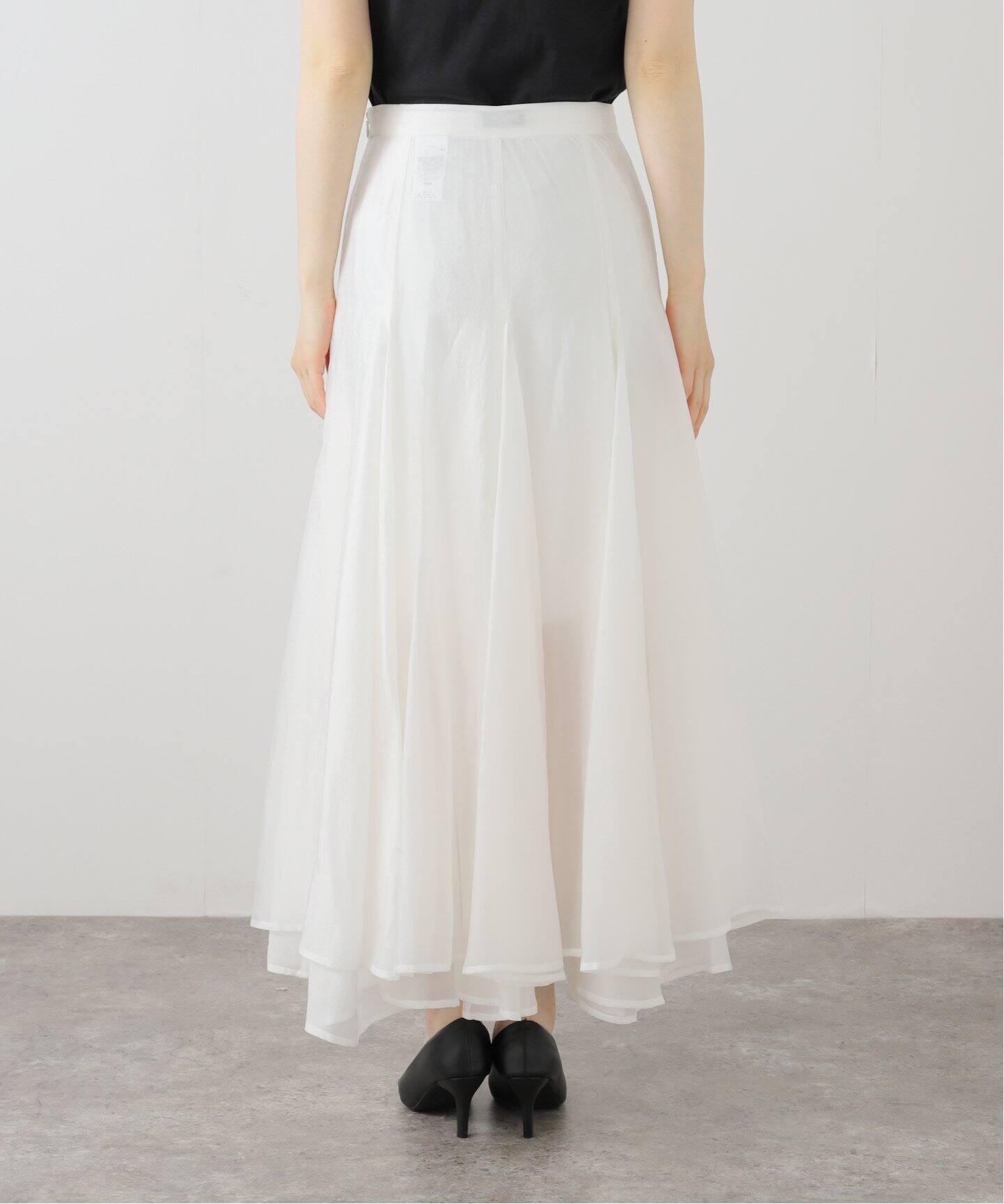 GABRIEL LEE】LAYERED LONG SHEER SKIRT：スカート（ロング・マキシ丈