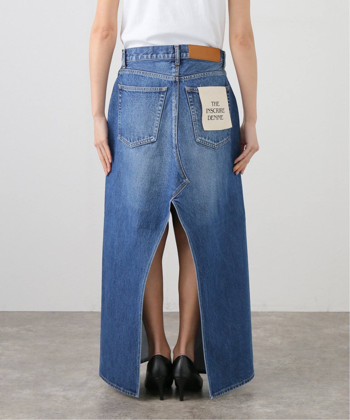INSCRIRE /アンスクリア】Transform Denim Long Skirt：デニムスカート  