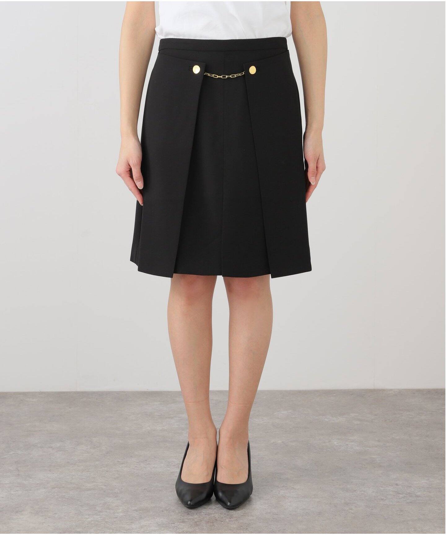 GANNI/ガニー】Light Twill Suiting Skirt：スカート（ひざ丈スカート 