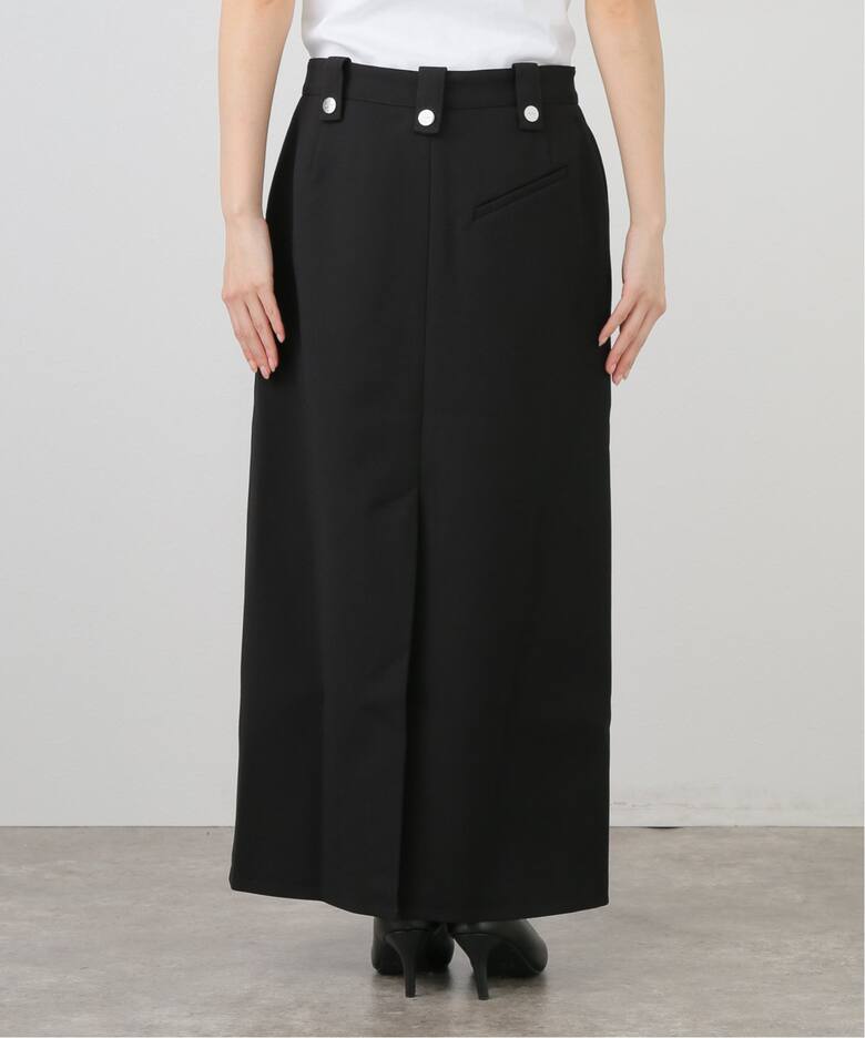 GANNI/ガニー】Bonded Crepe Long Skirt：ロングスカート（ロング  