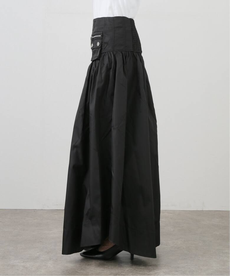 GANNI/ガニ―】Duchesse Nylon Long Pocket Skirt：スカート（ロング  
