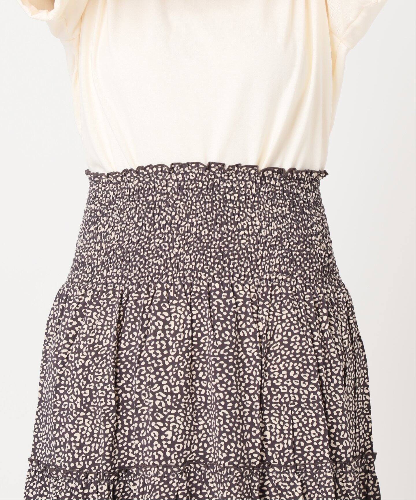 追加》《別注》【LUSANA / ルサーナ】RUFFLE TIRED MAXI SKIRT