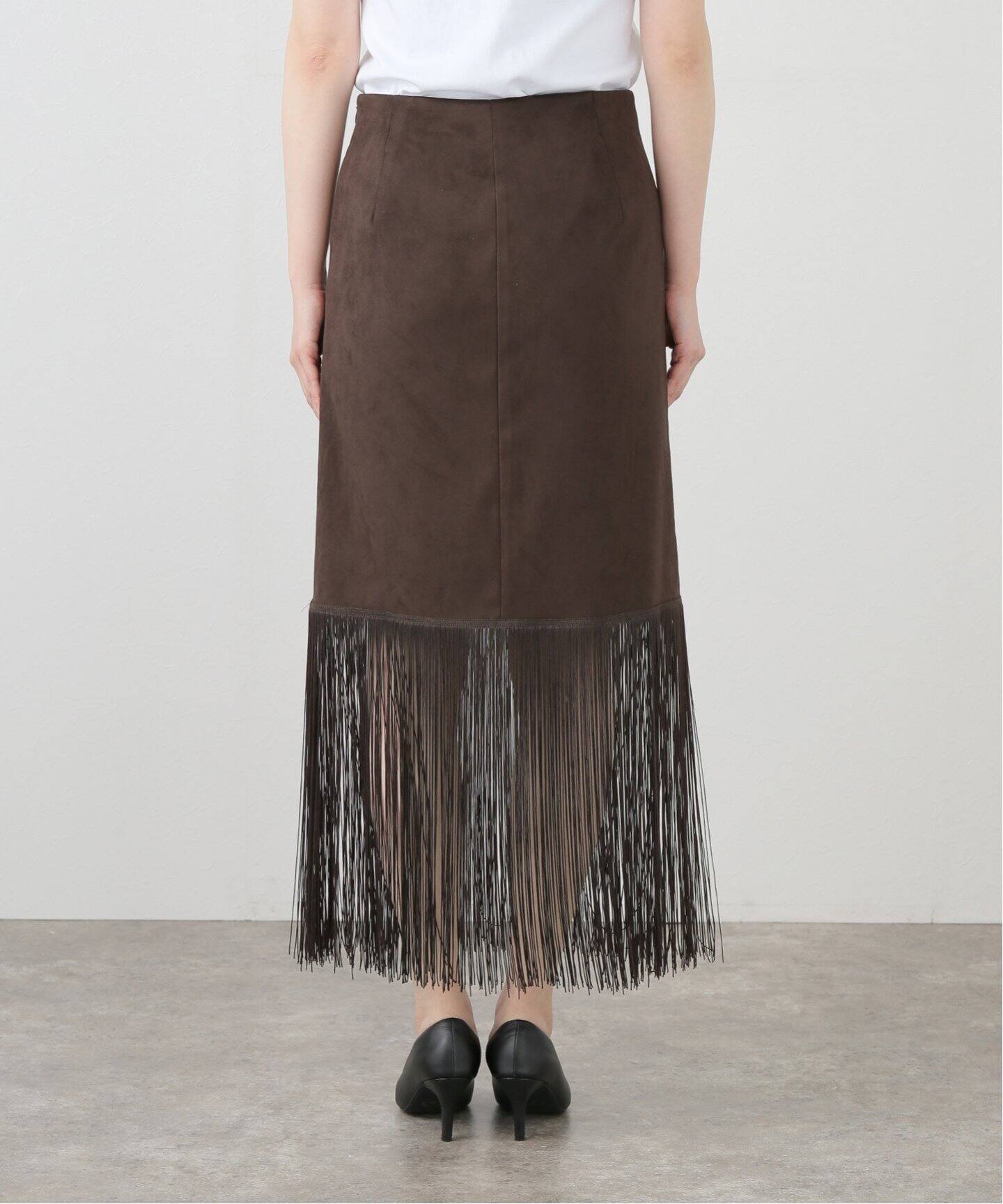 スウェード　フリンジ　スカート　vintage スウェード フリンジ スカート vintage フェイクスウェード