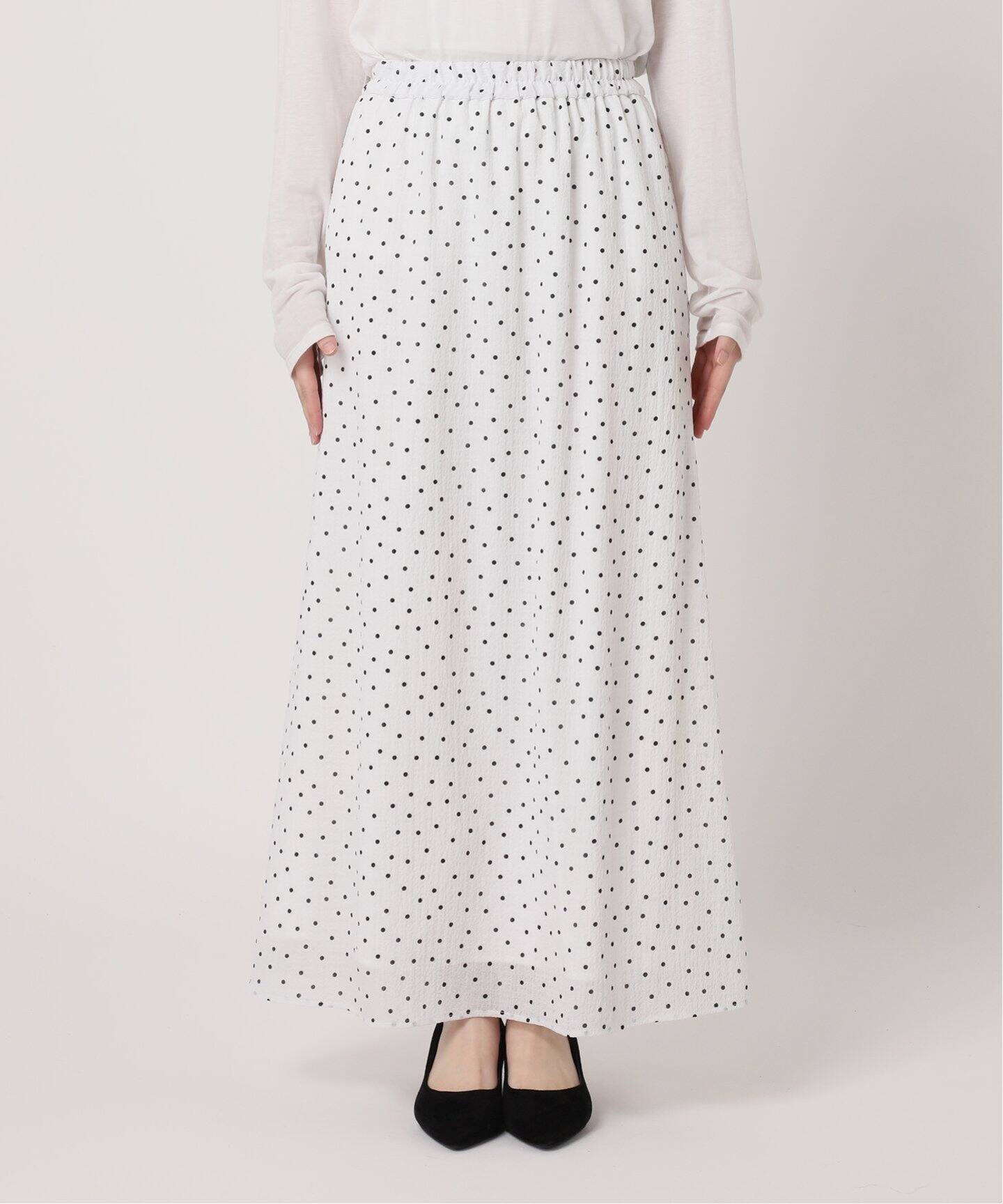 ドットフレアロングスカート（ロング・マキシ丈スカート）｜JOURNAL  